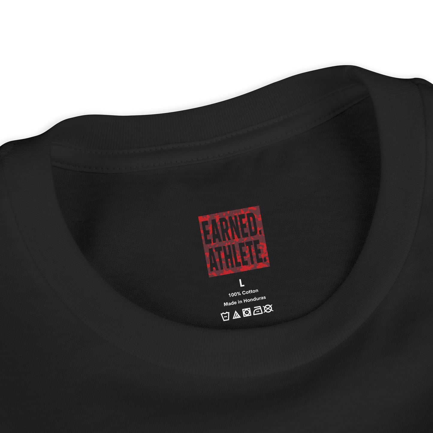 SHOWING UP ADDS UP Youth Tee (Red Camo Font)