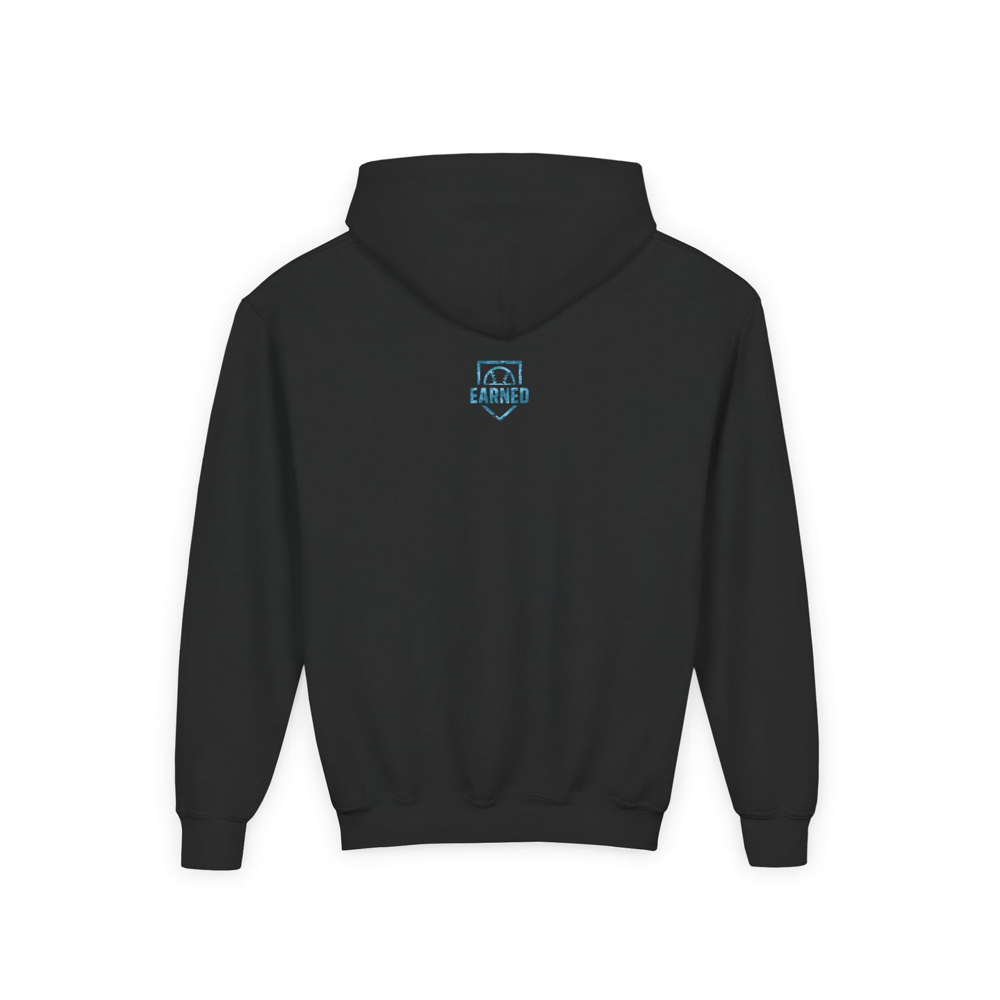 SHOWING UP ADDS UP Youth Hoodie (Blue Camo Logo)