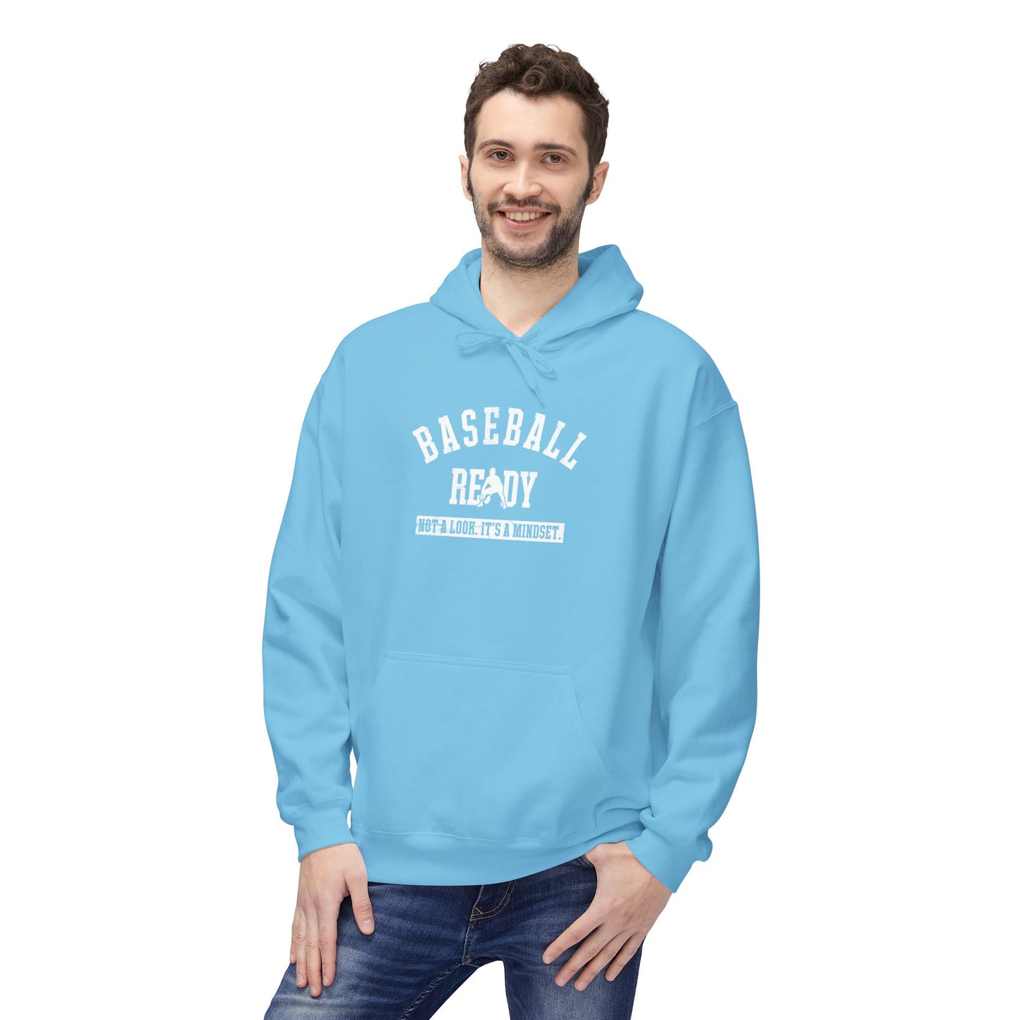 BASEBALL READY Adult Hoodie (White Font)