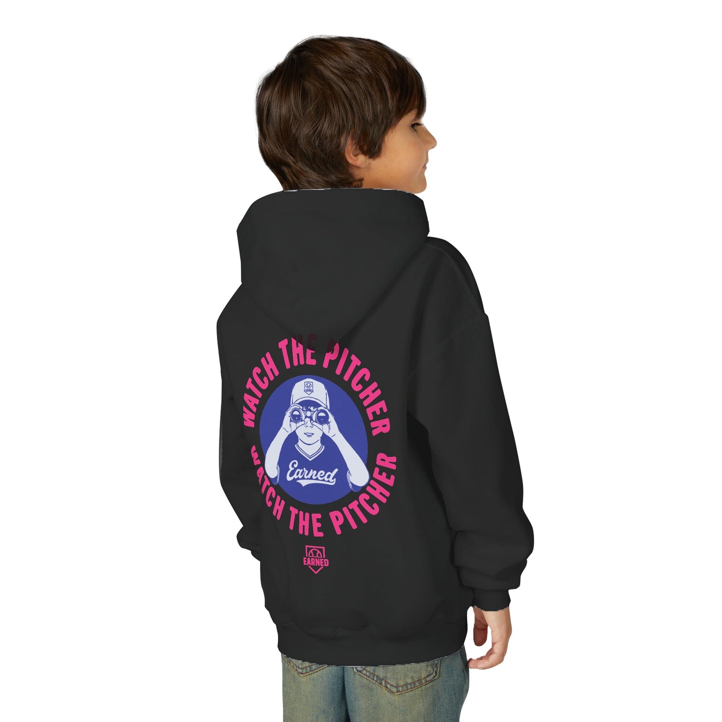 WATCH THE PITCHER Youth Hoodie - DUGOUT CHANT Collection