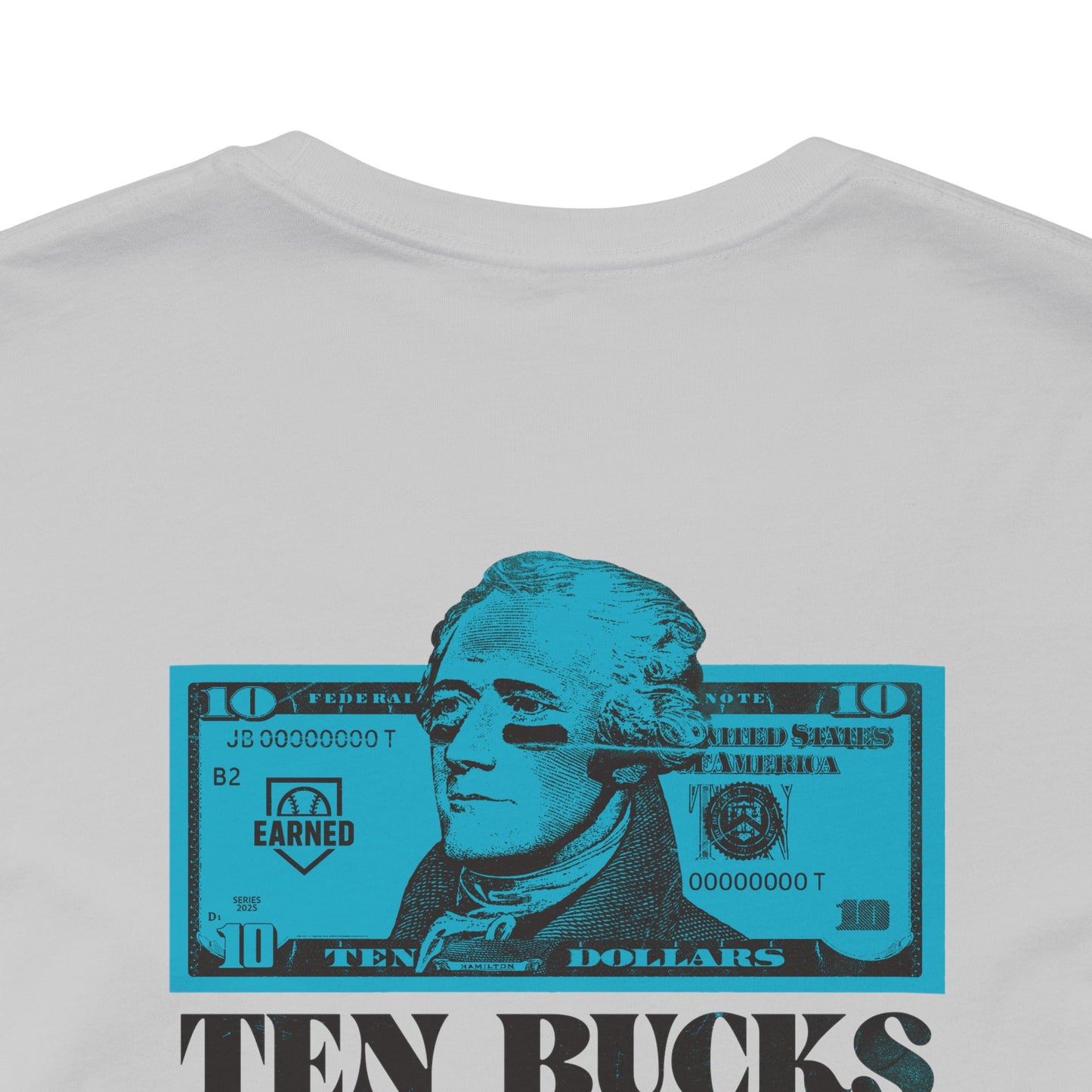 TEN BUCKS SAYS I RAKE Tee (Blue Logo)