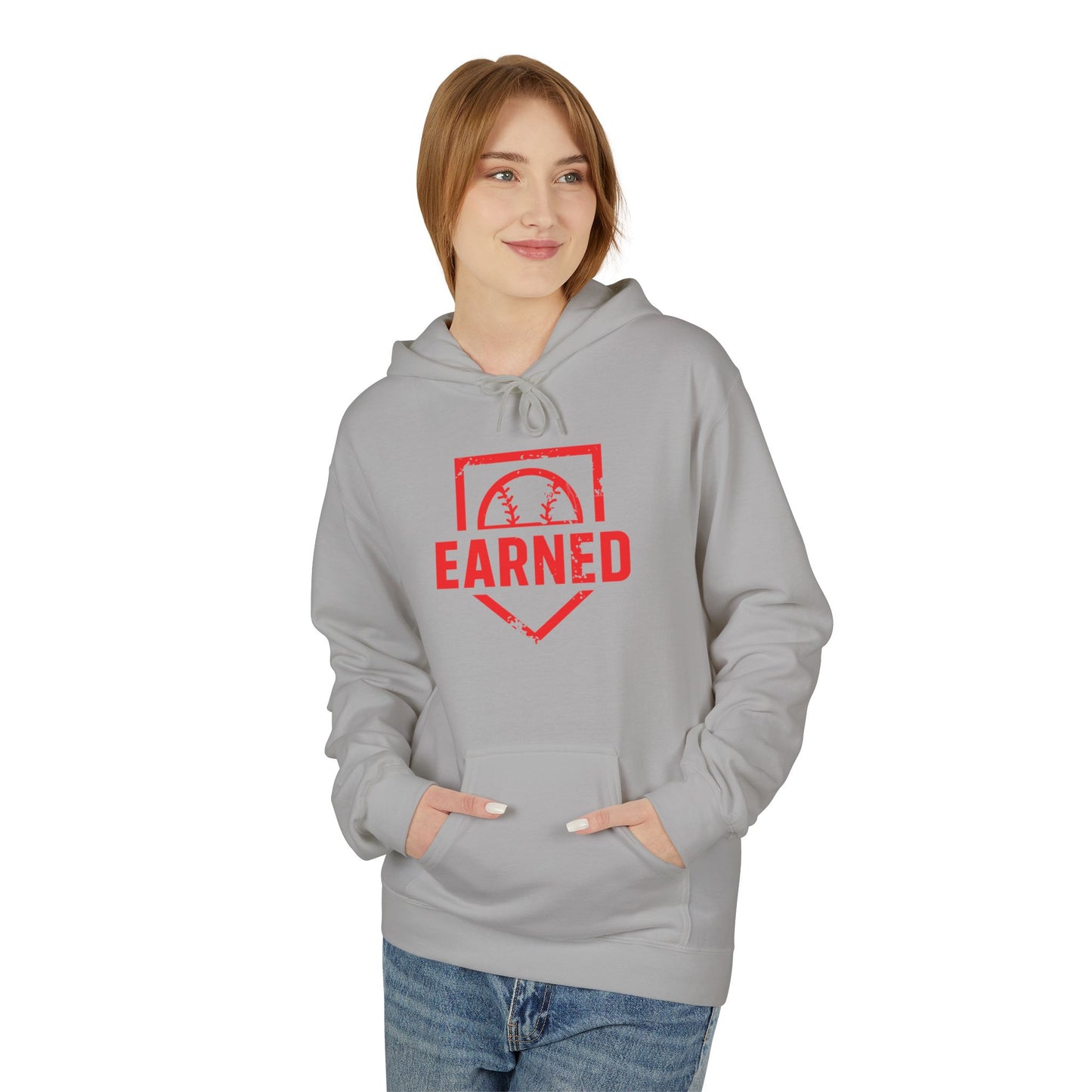EARNED Logo Hoodie (Red Font)