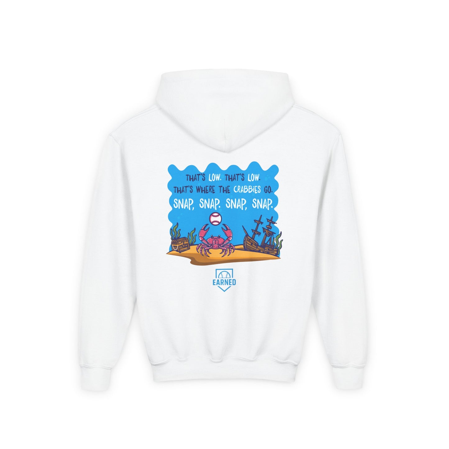 THAT'S LOW CRABBY Youth Hoodie - DUGOUT CHANT Collection