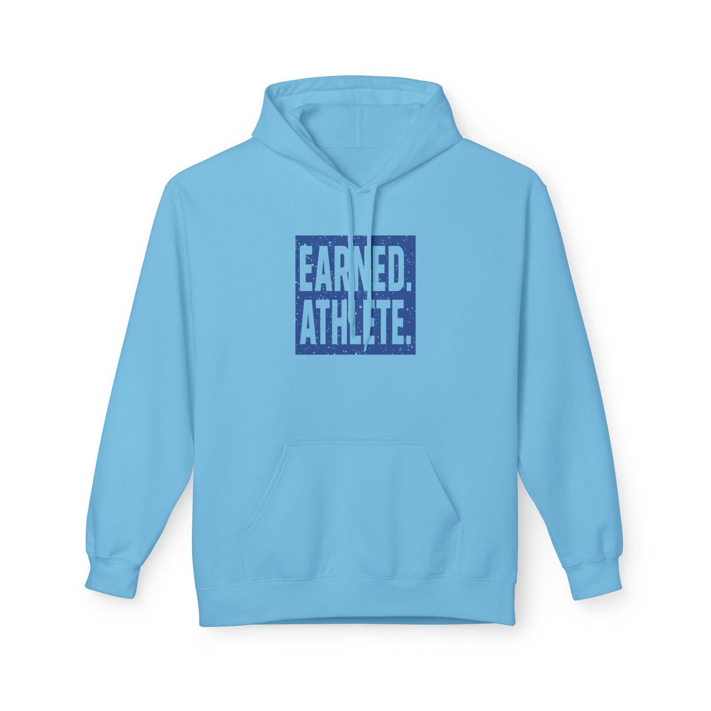 EARNED. ATHLETE. Hoodie (Blue Logo)