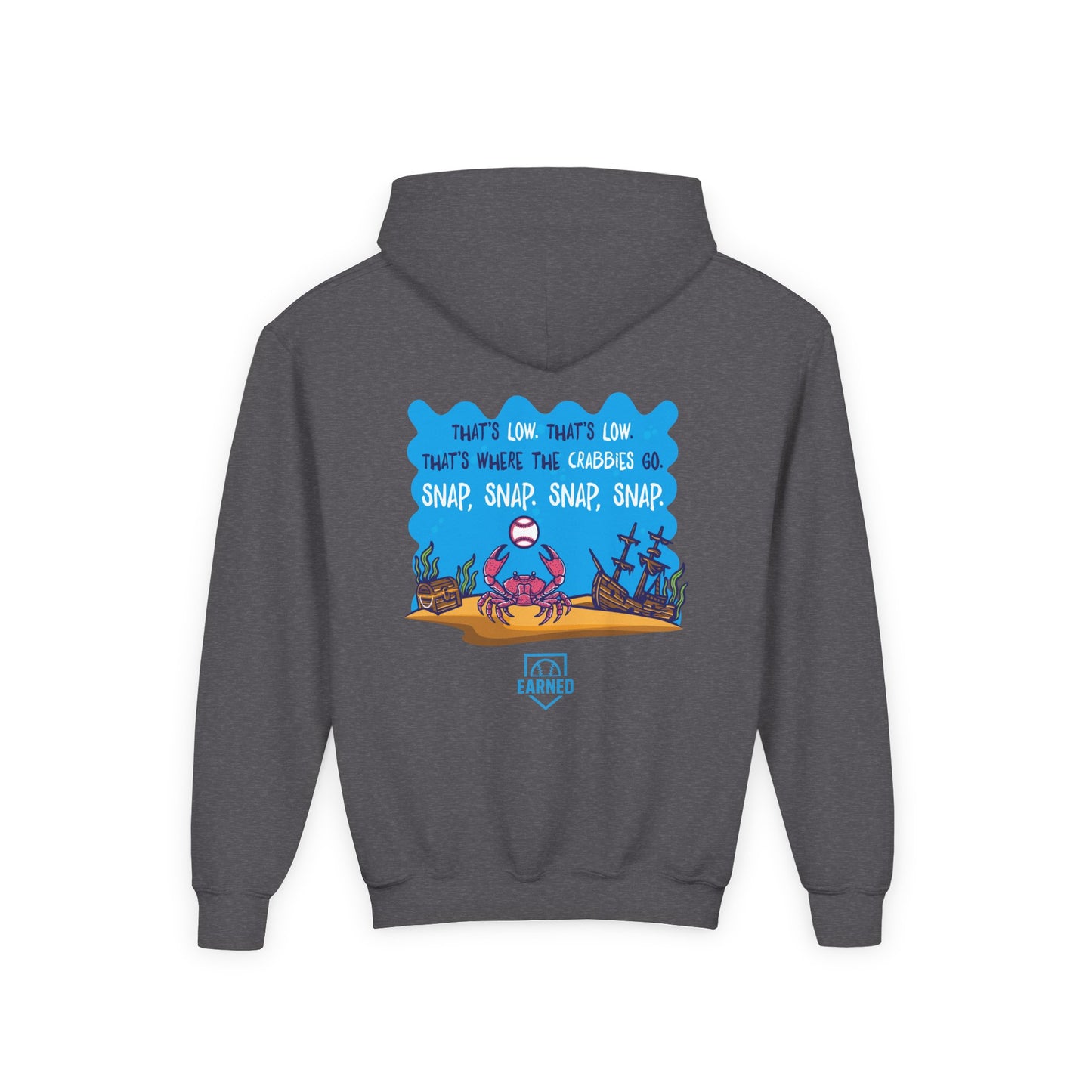 THAT'S LOW CRABBY Youth Hoodie - DUGOUT CHANT Collection