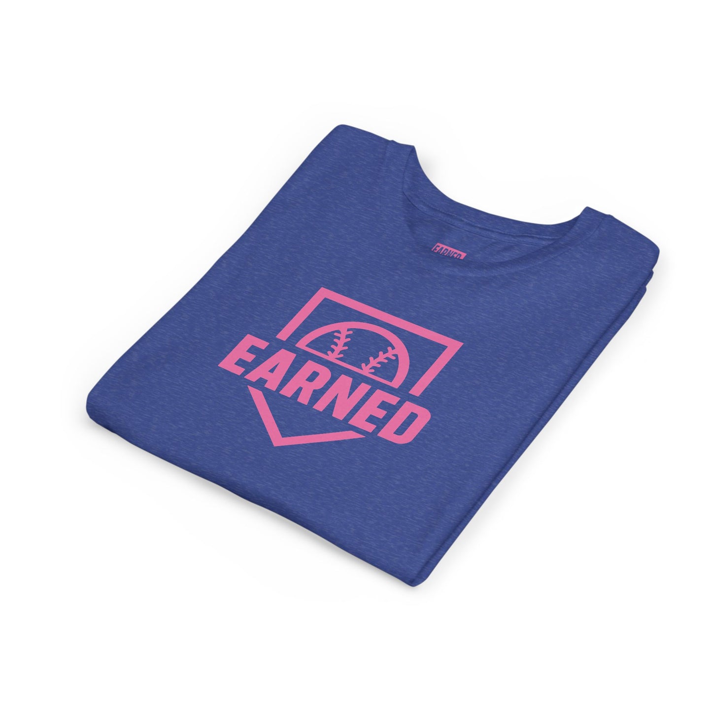 EARNED Logo Youth Tee (Hot Pink)