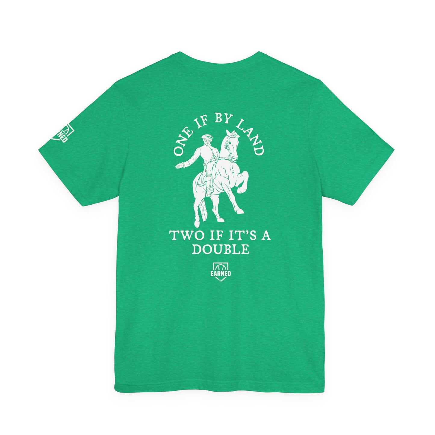 ONE IF BY LAND, TWO IF IT'S A DOUBLE Tee (Paul Revere White)