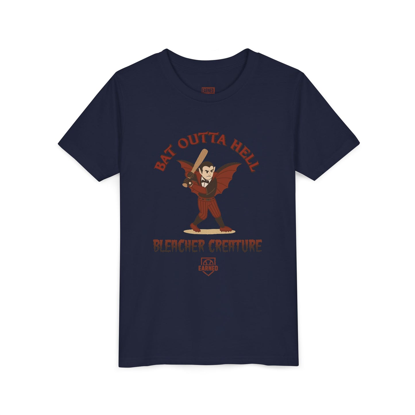 BAT OUTTA HELL Youth Tee - BLEACHER CREATURE Collection