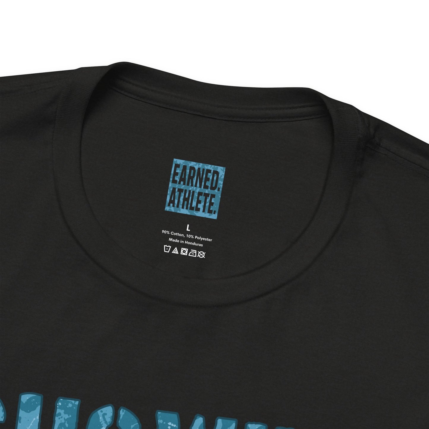 SHOWING UP ADDS UP Tee (Blue Camo Font)