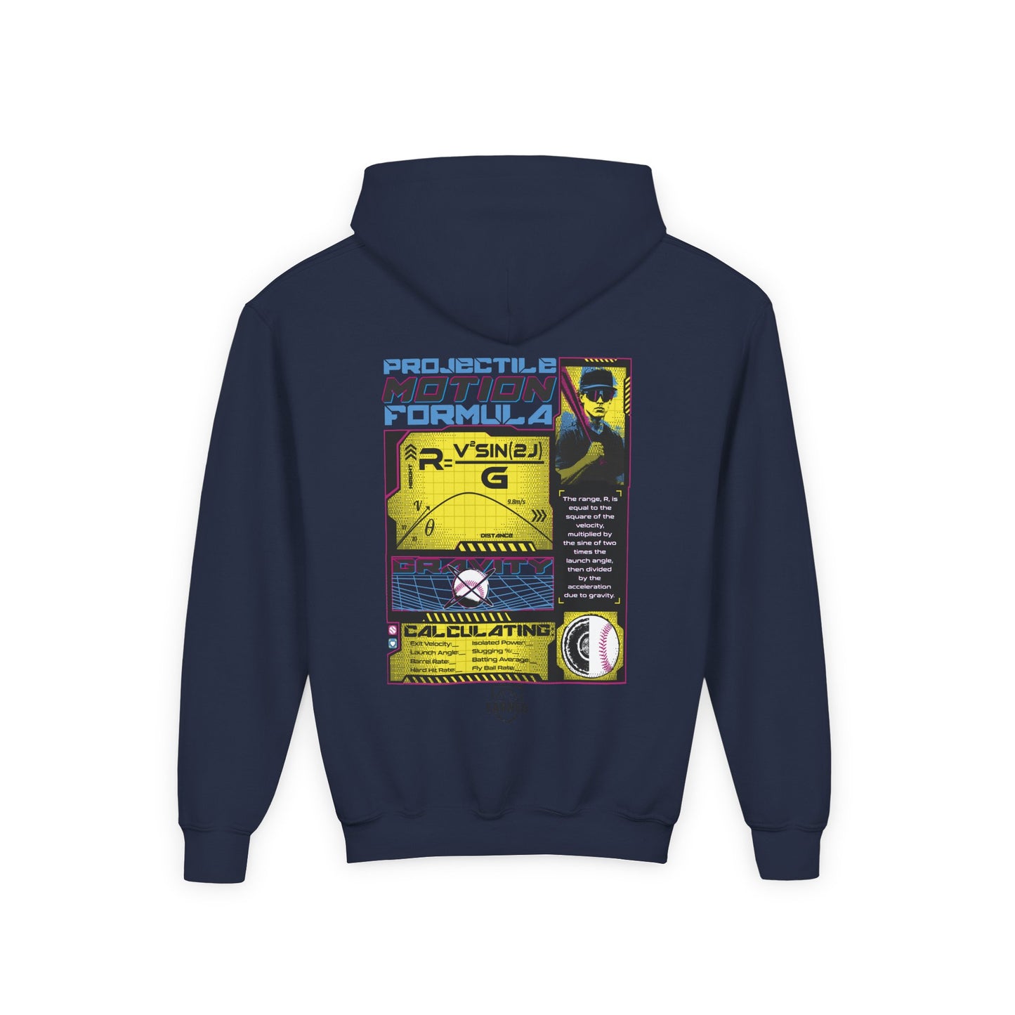 PROJECTILE MOTION FORMULA Youth Tee - BASEBALL IQ Collection