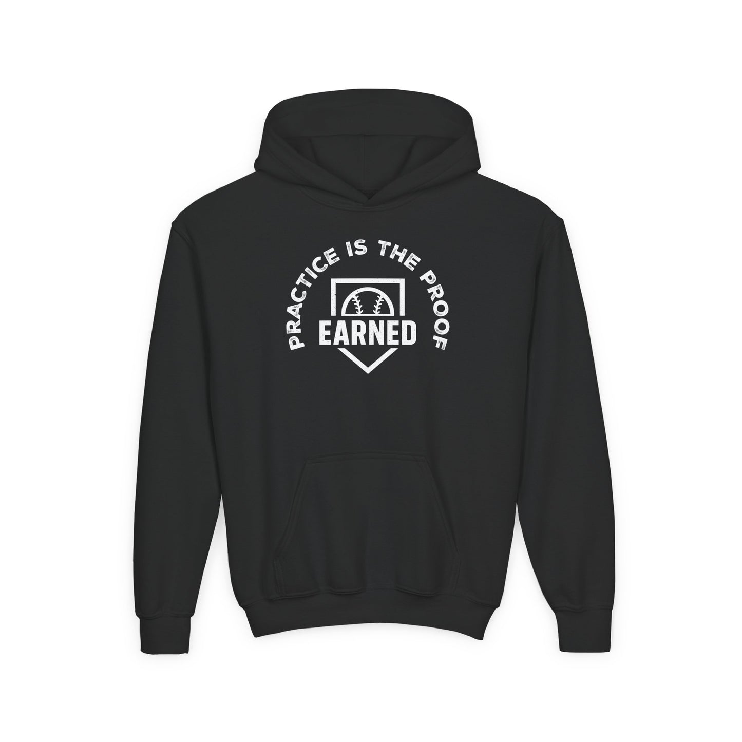 PRACTICE IS THE PROOF Youth Hoodie (White Logo)