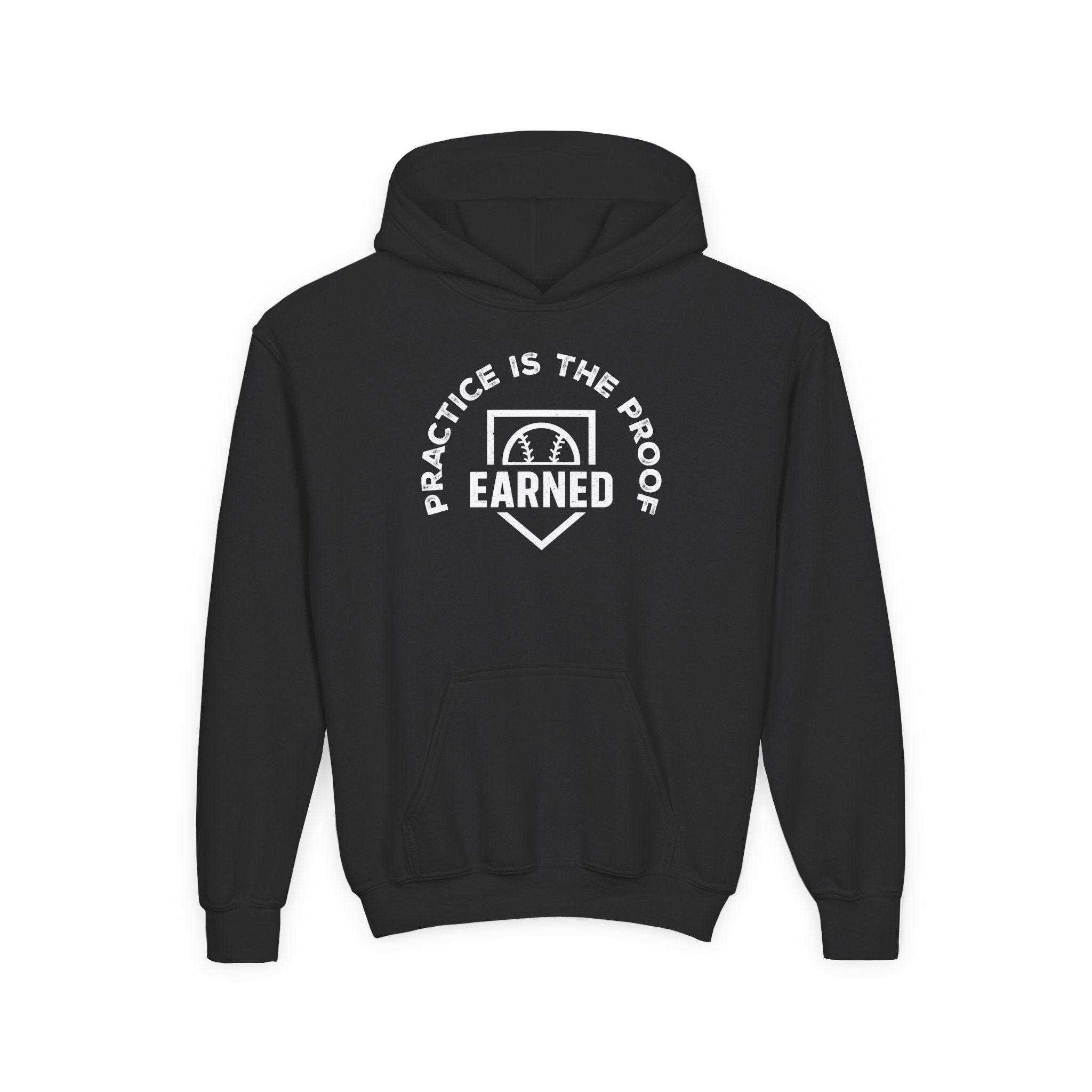 PRACTICE IS THE PROOF Youth Hoodie (White Logo)