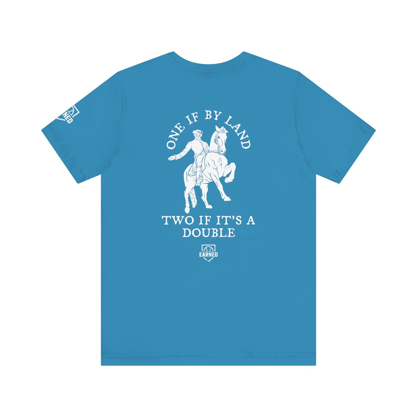 ONE IF BY LAND, TWO IF IT'S A DOUBLE Tee (Paul Revere White)