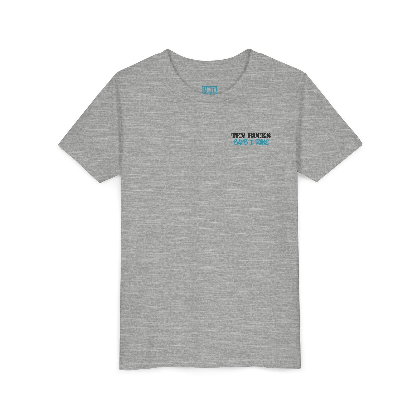 TEN BUCKS SAYS I RAKE Youth Tee (Blue Logo)