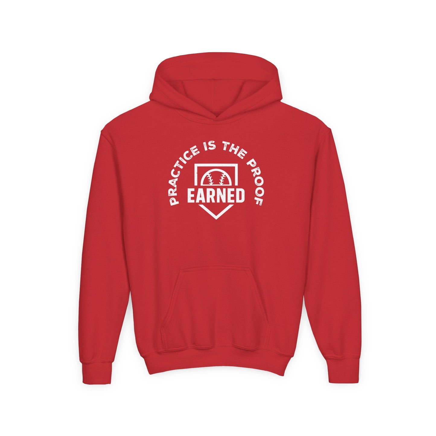 PRACTICE IS THE PROOF Youth Hoodie (White Logo)