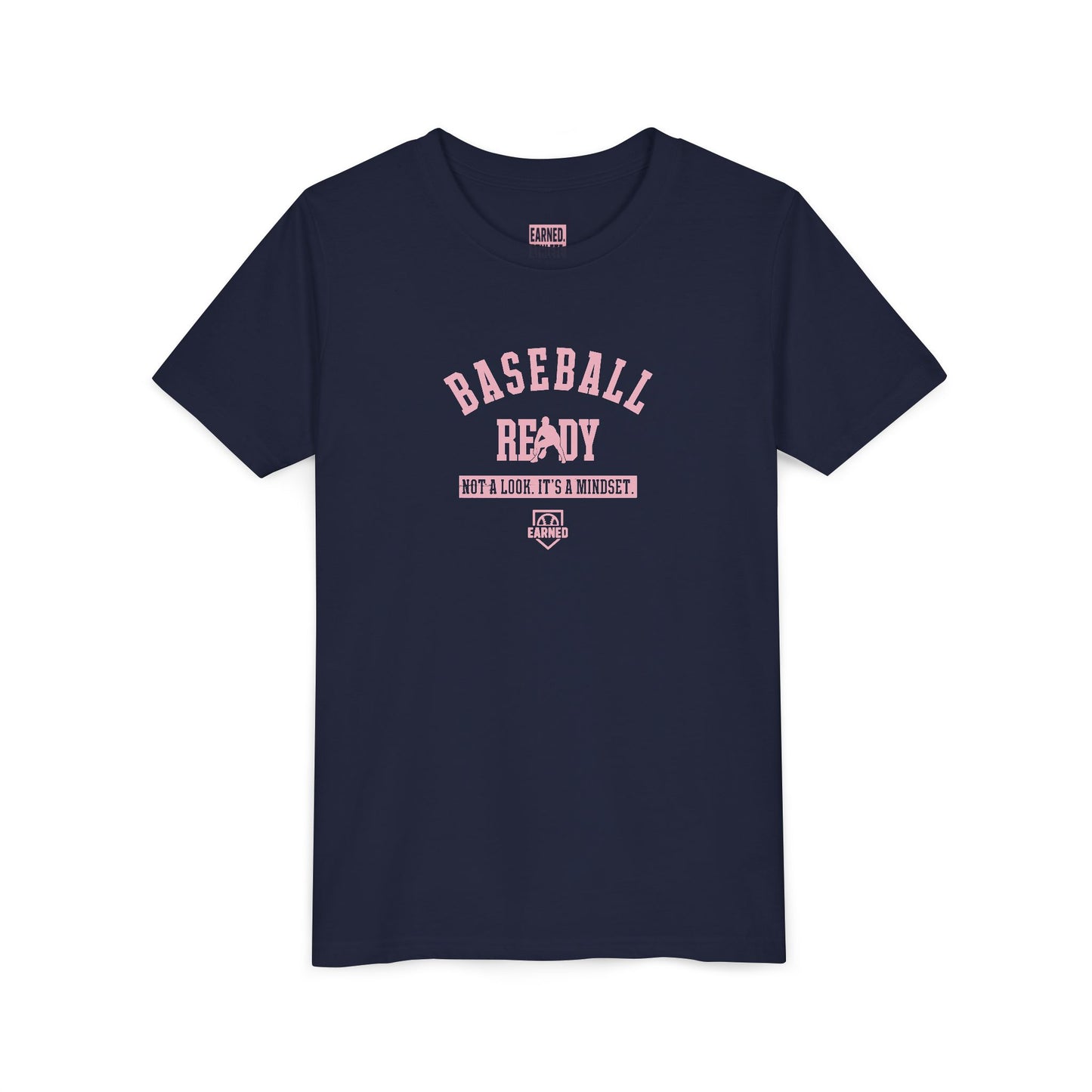 BASEBALL READY Youth Tee (Pink Font)