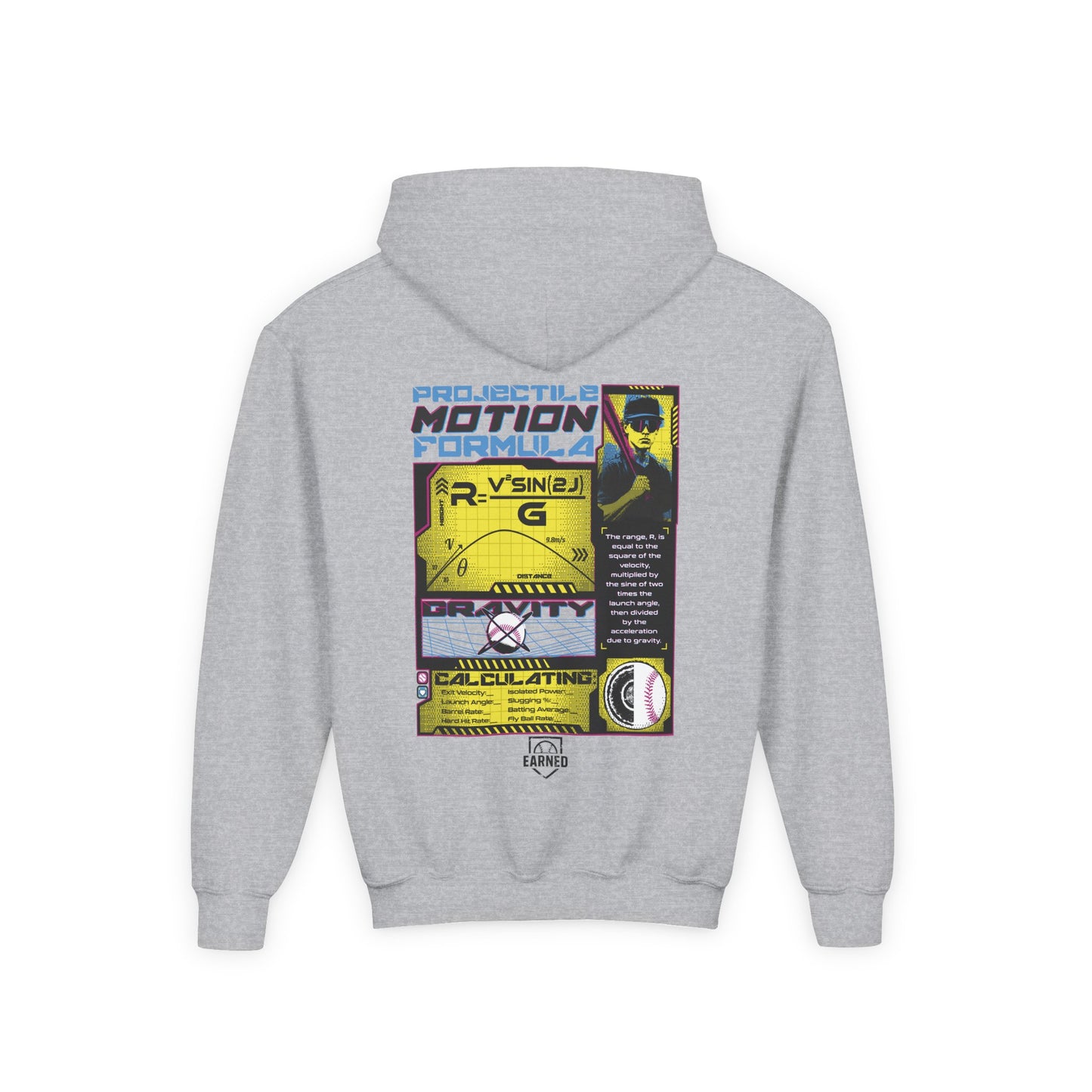 PROJECTILE MOTION FORMULA Youth Tee - BASEBALL IQ Collection