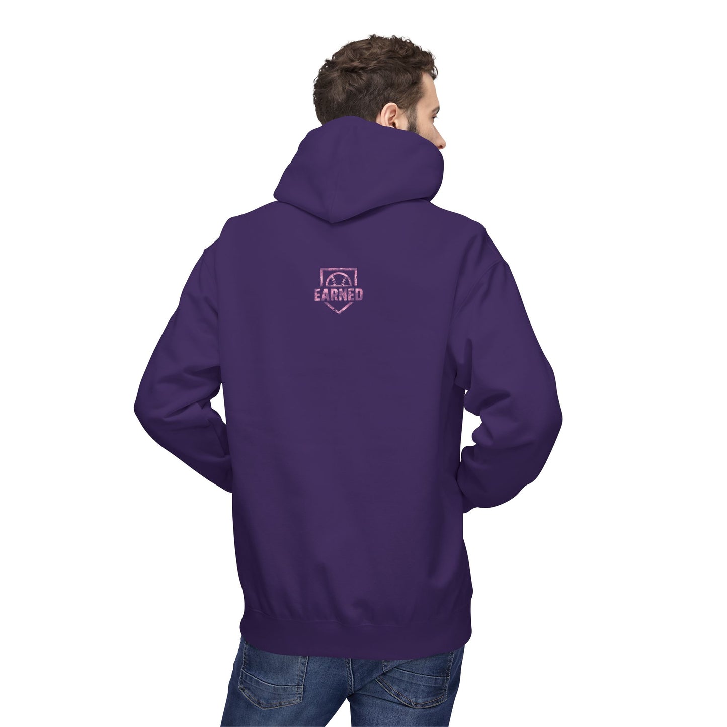 SHOWING UP ADDS UP Adult Hoodie (Pink Camo Logo)
