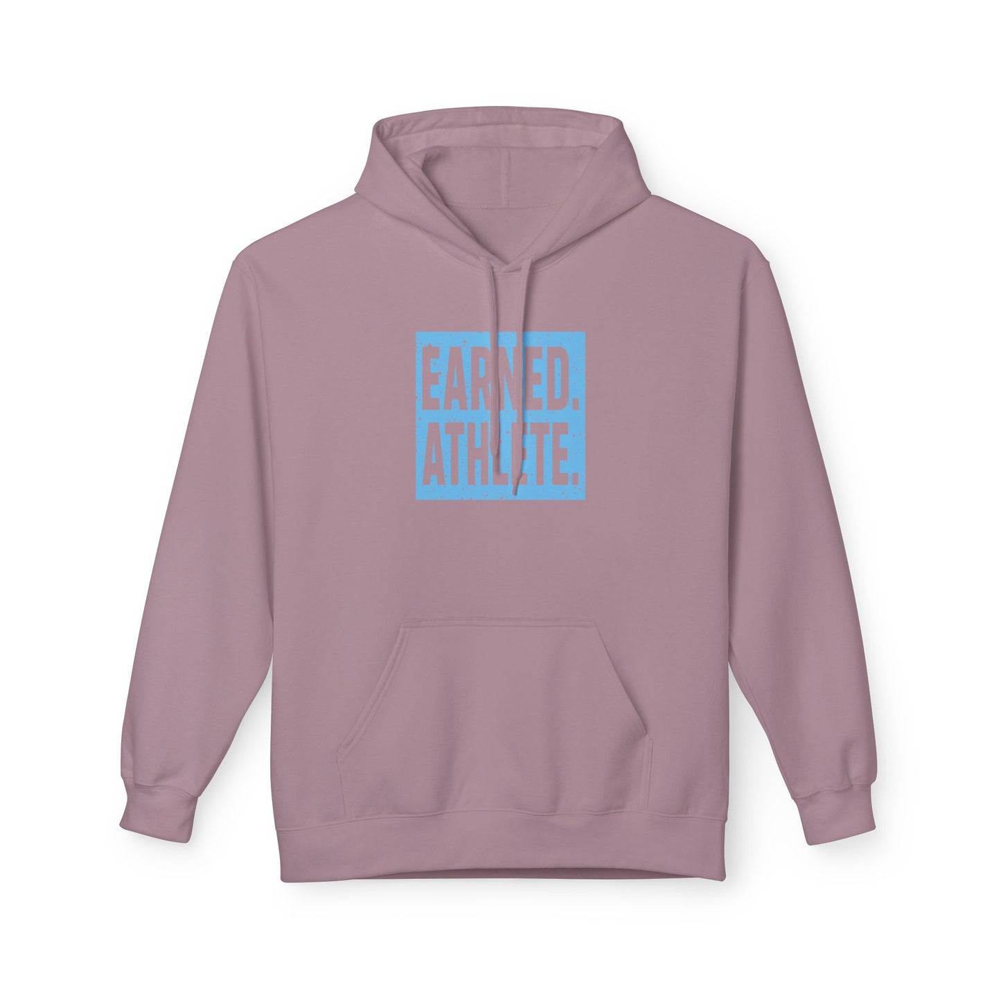 EARNED. ATHLETE. Hoodie (Light Blue Logo)