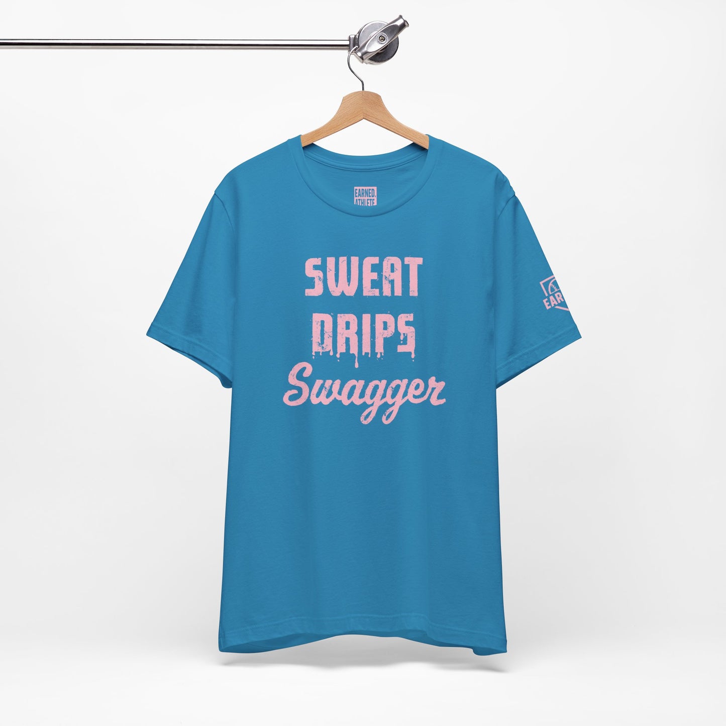 SWEAT DRIPS SWAGGER Tee (Pink Font)