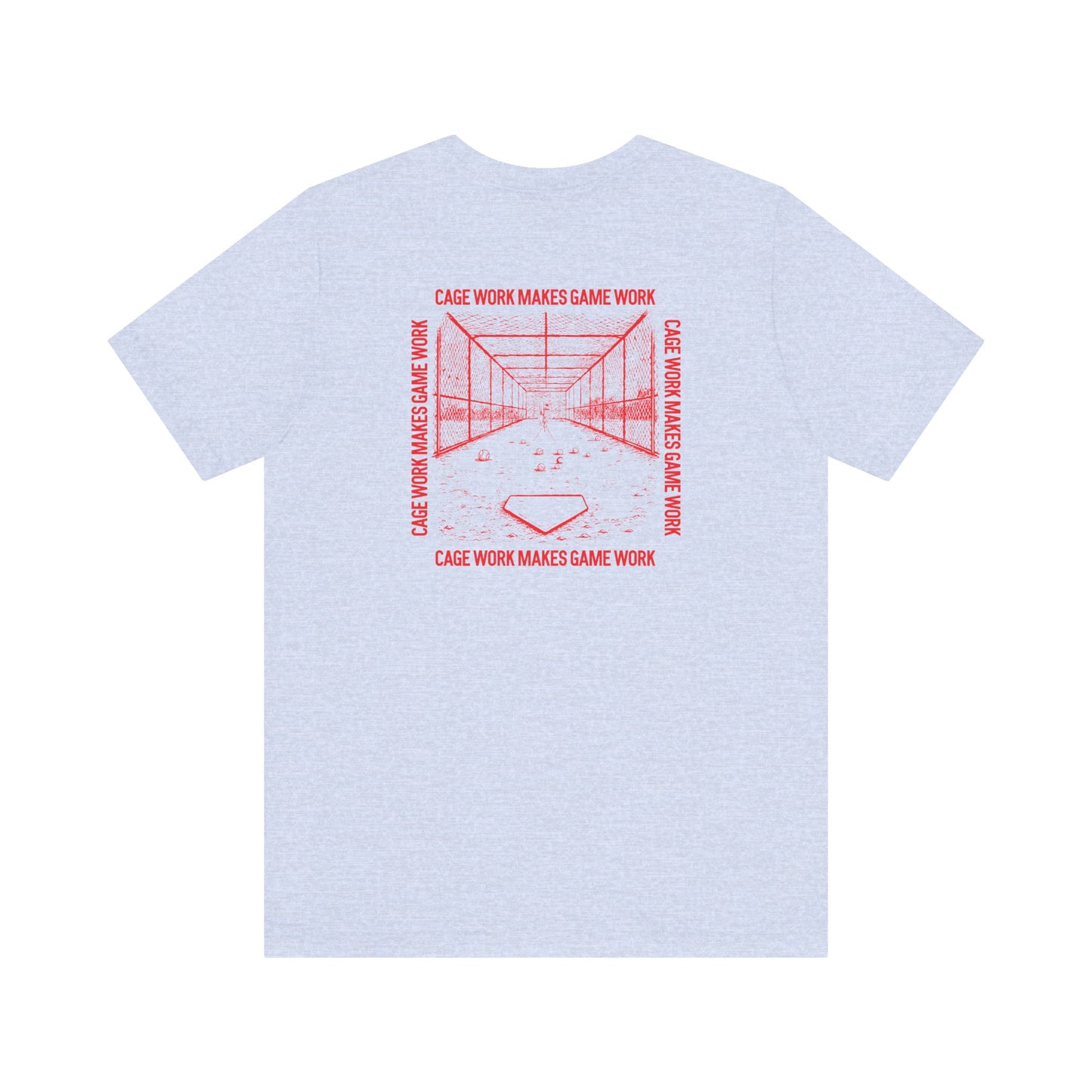 CAGE WORK MAKES GAME WORK Tee (Red Font)
