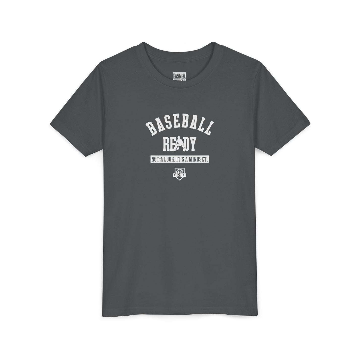 BASEBALL READY Youth Tee (White Font)