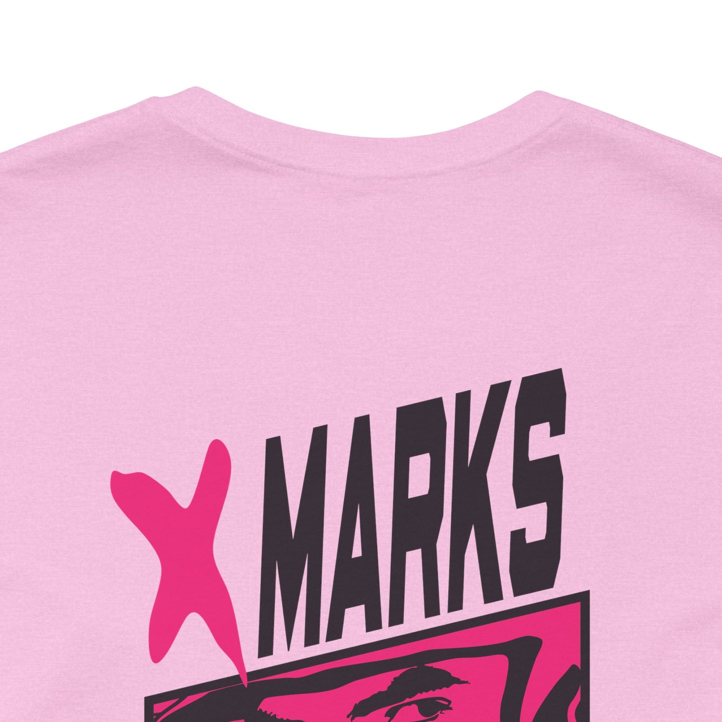 X MARKS THE GRIT Tee (Pink X, Black Font)