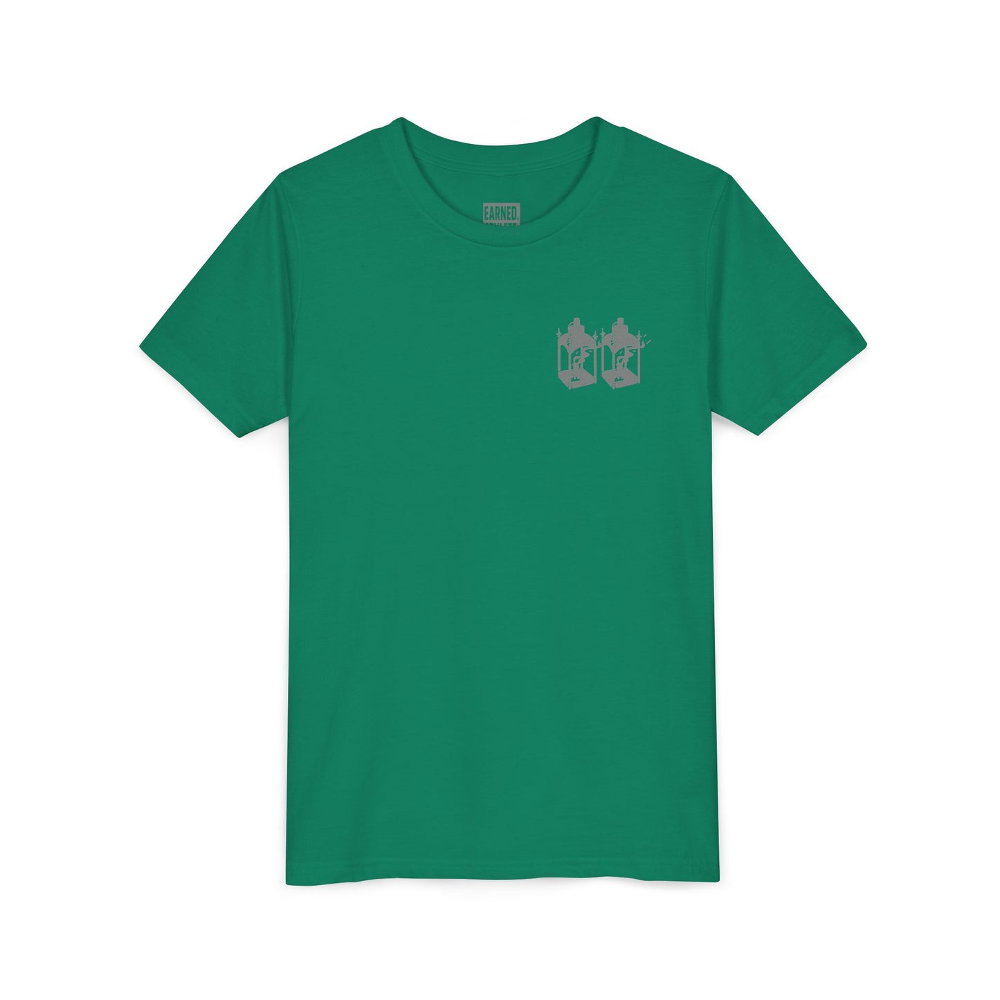ONE IF BY LAND, TWO IF IT'S A DOUBLE Youth Tee (Paul Revere Grey)