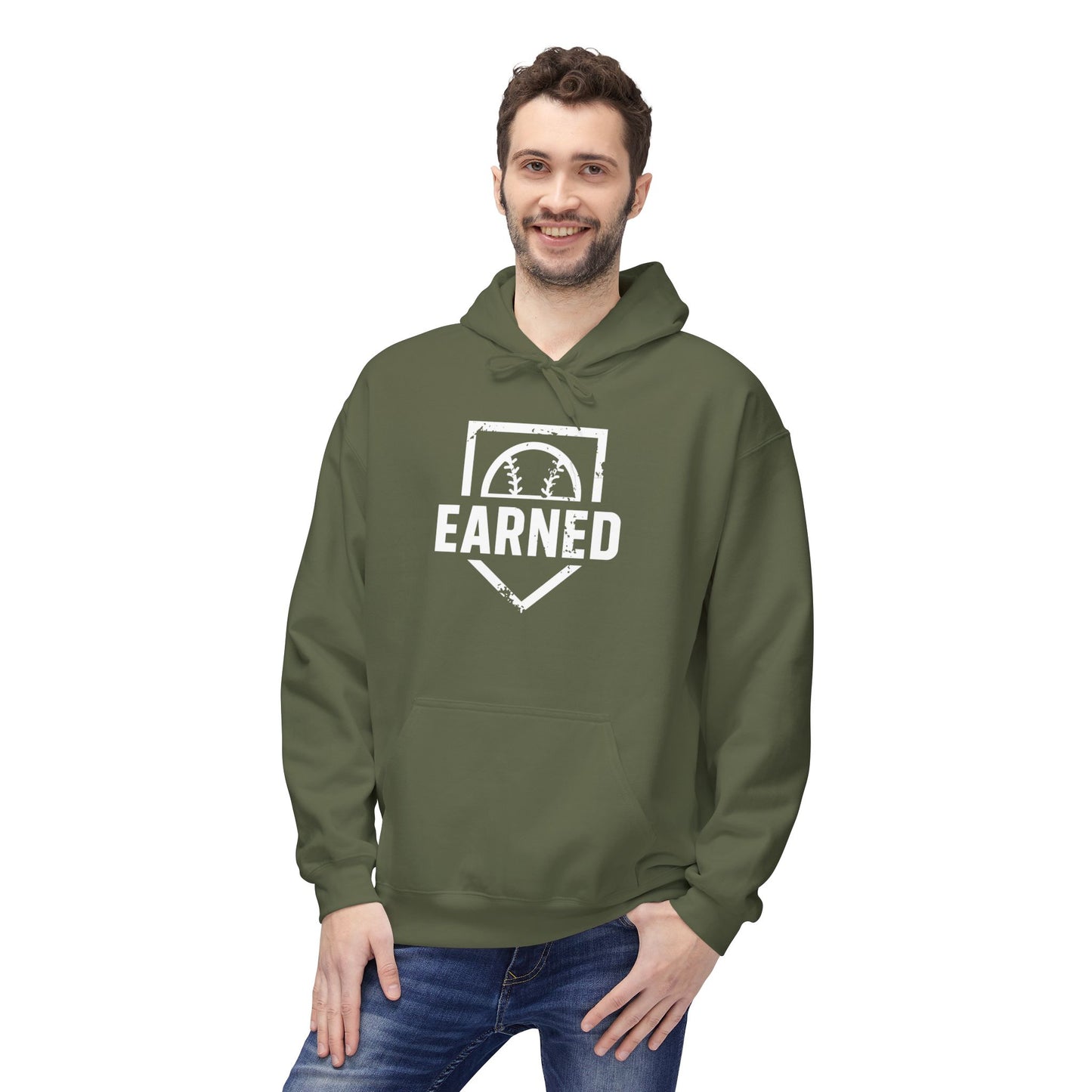 EARNED Logo Hoodie (White Font)