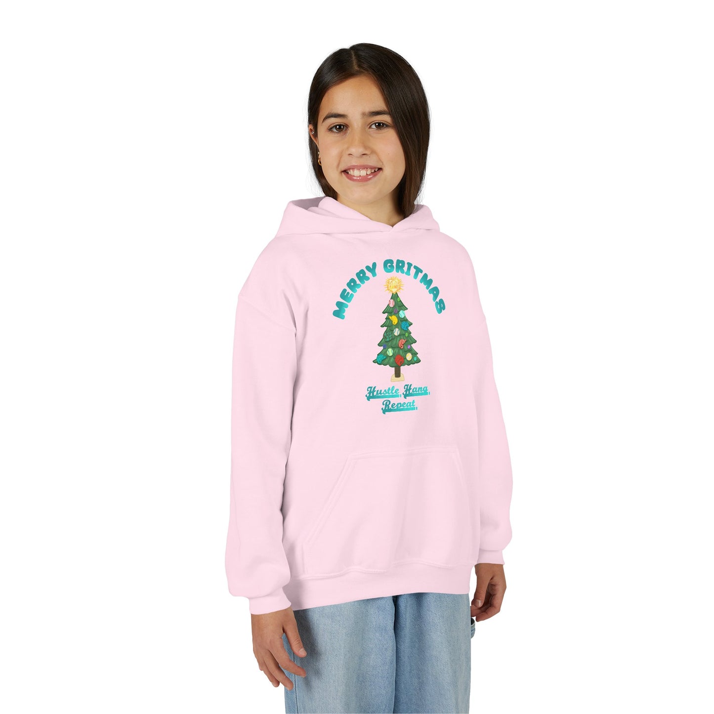 MERRY GRITMAS Youth Hoodie - SLEIGH SQUAD Collection