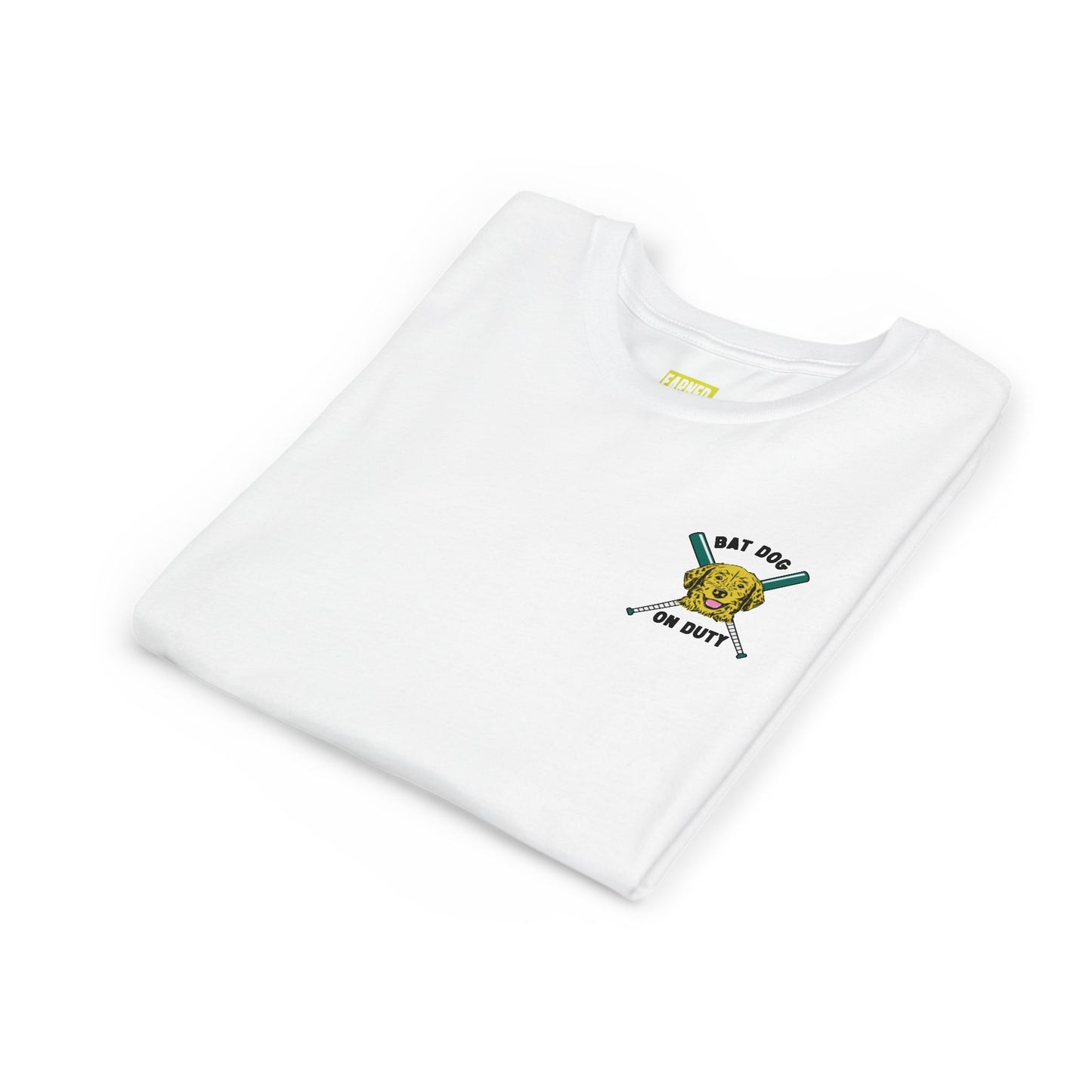 FETCH HARD. HUSTLE HARDER. Youth Tee (Green Bat) - BARK PARK Collection