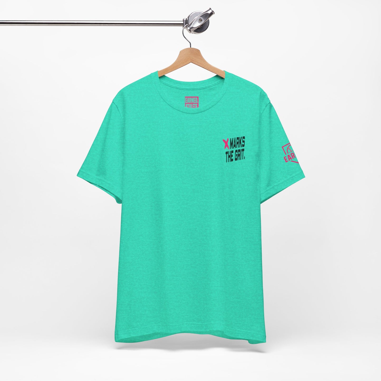 X MARKS THE GRIT Tee (Pink X, Black Font)