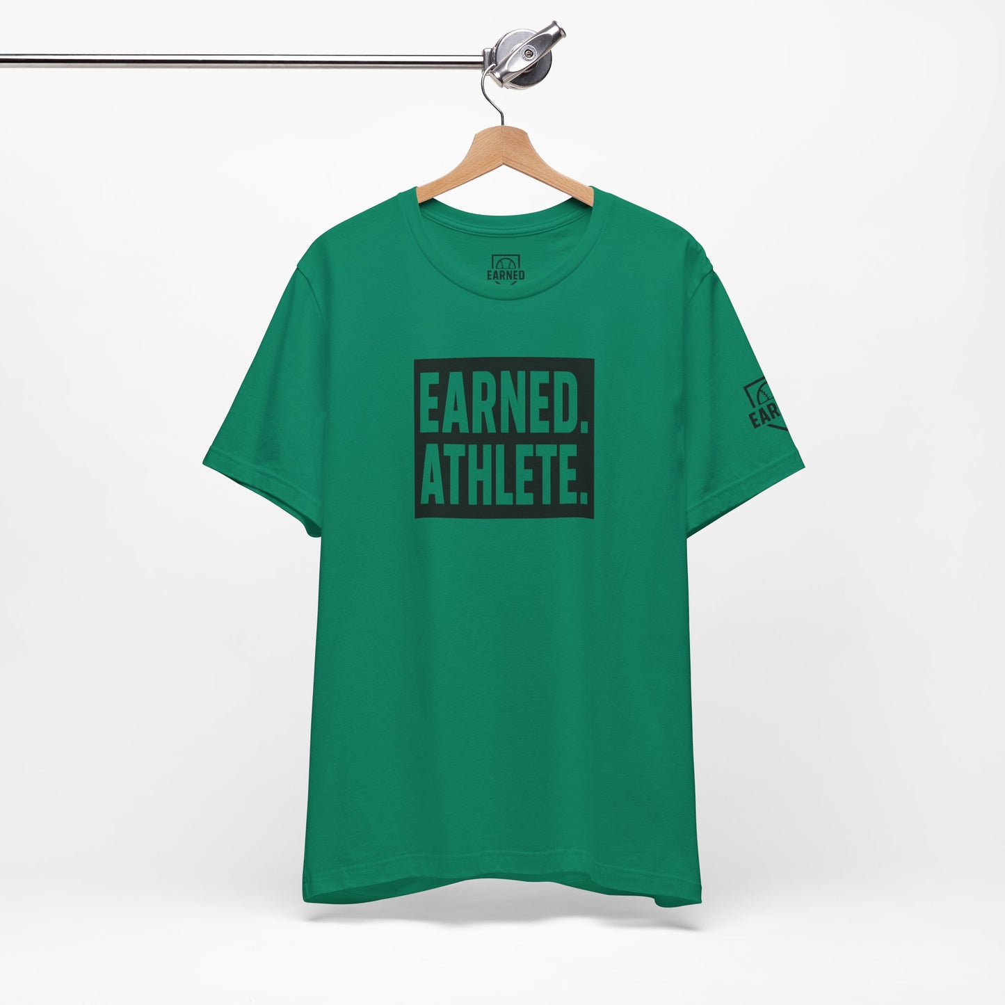 EARNED. ATHLETE. Logo Tee (Black Font)