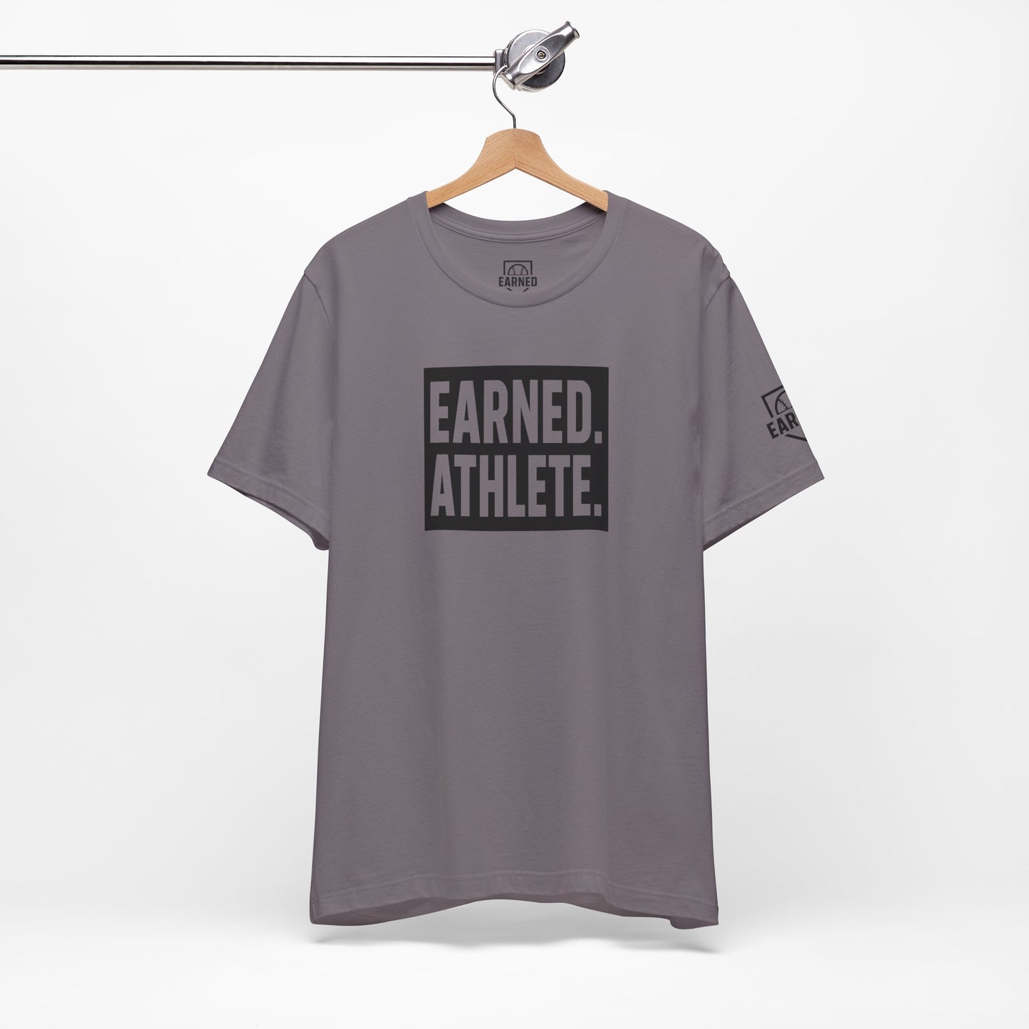 EARNED. ATHLETE. Logo Tee (Black Font)
