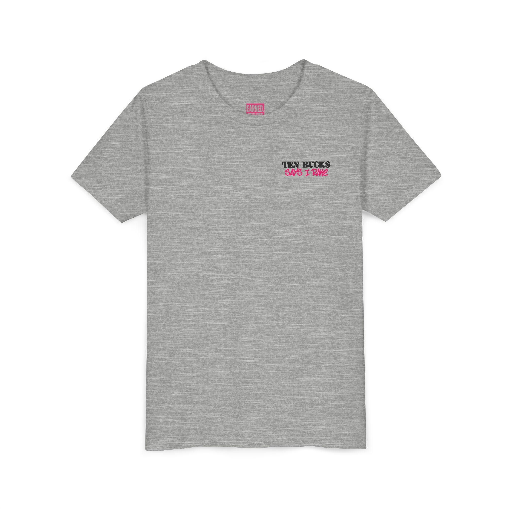 TEN BUCKS SAYS I RAKE Youth Tee (Pink Logo)