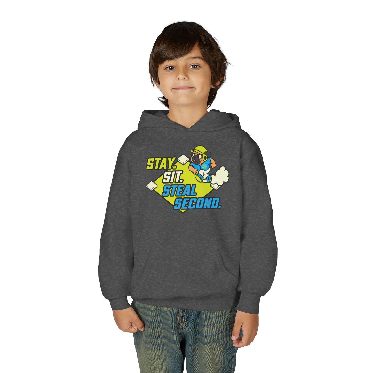 SIT. STAY. STEAL SECOND. Youth Hoodie - BARK PARK Collection