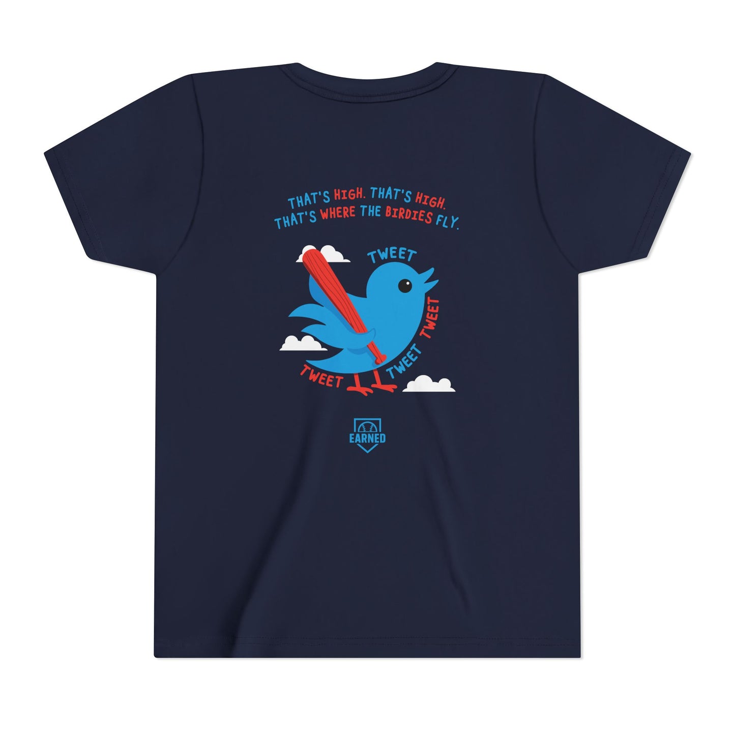 THAT'S HIGH Youth Tee (Blue Bird) - DUGOUT CHANT Collection