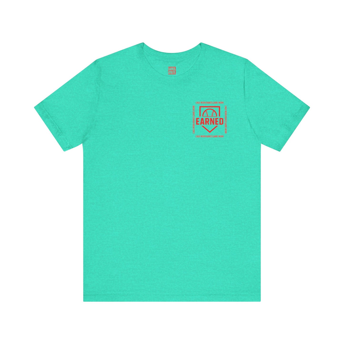 CAGE WORK MAKES GAME WORK Tee (Red Font)