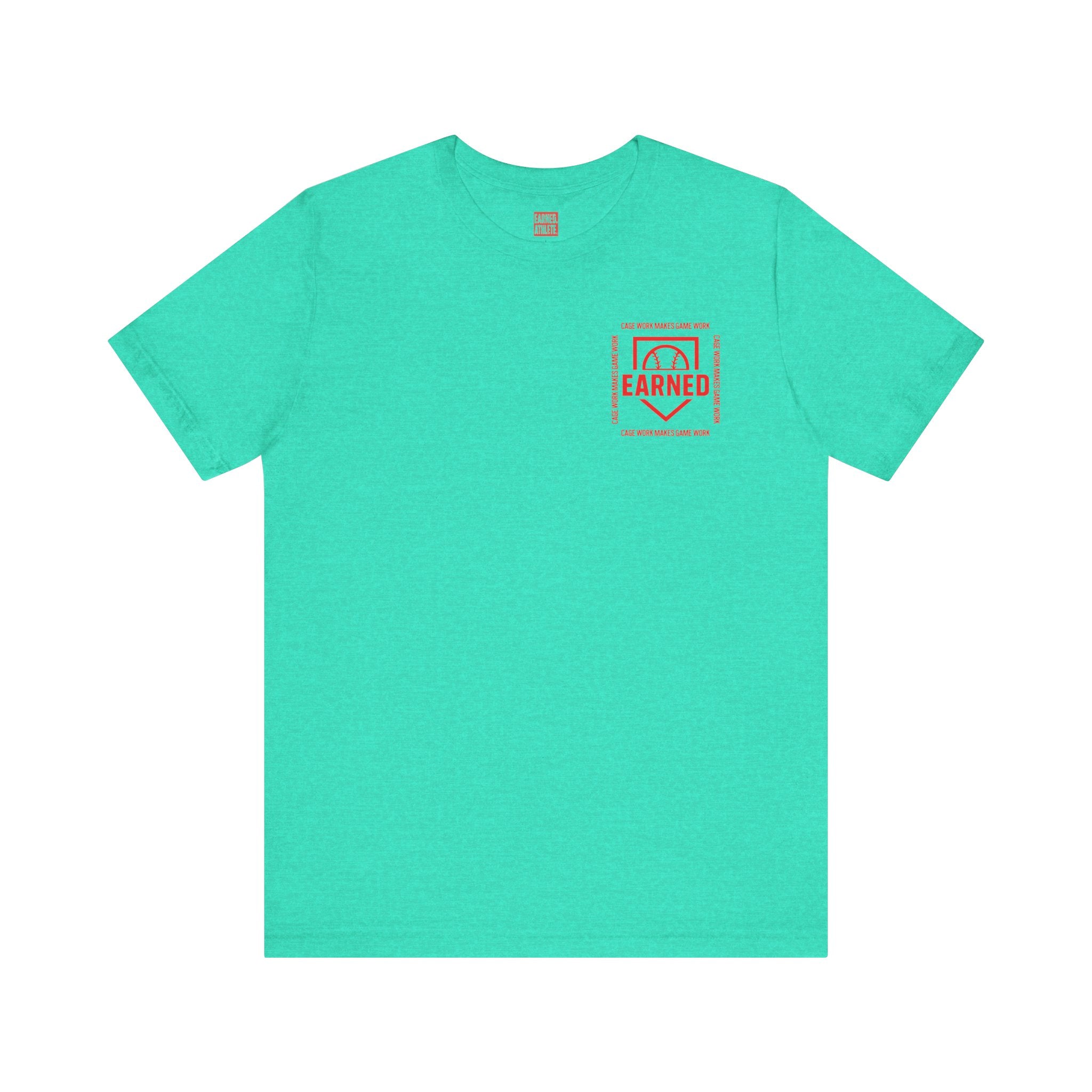 CAGE WORK MAKES GAME WORK Tee (Red Font)