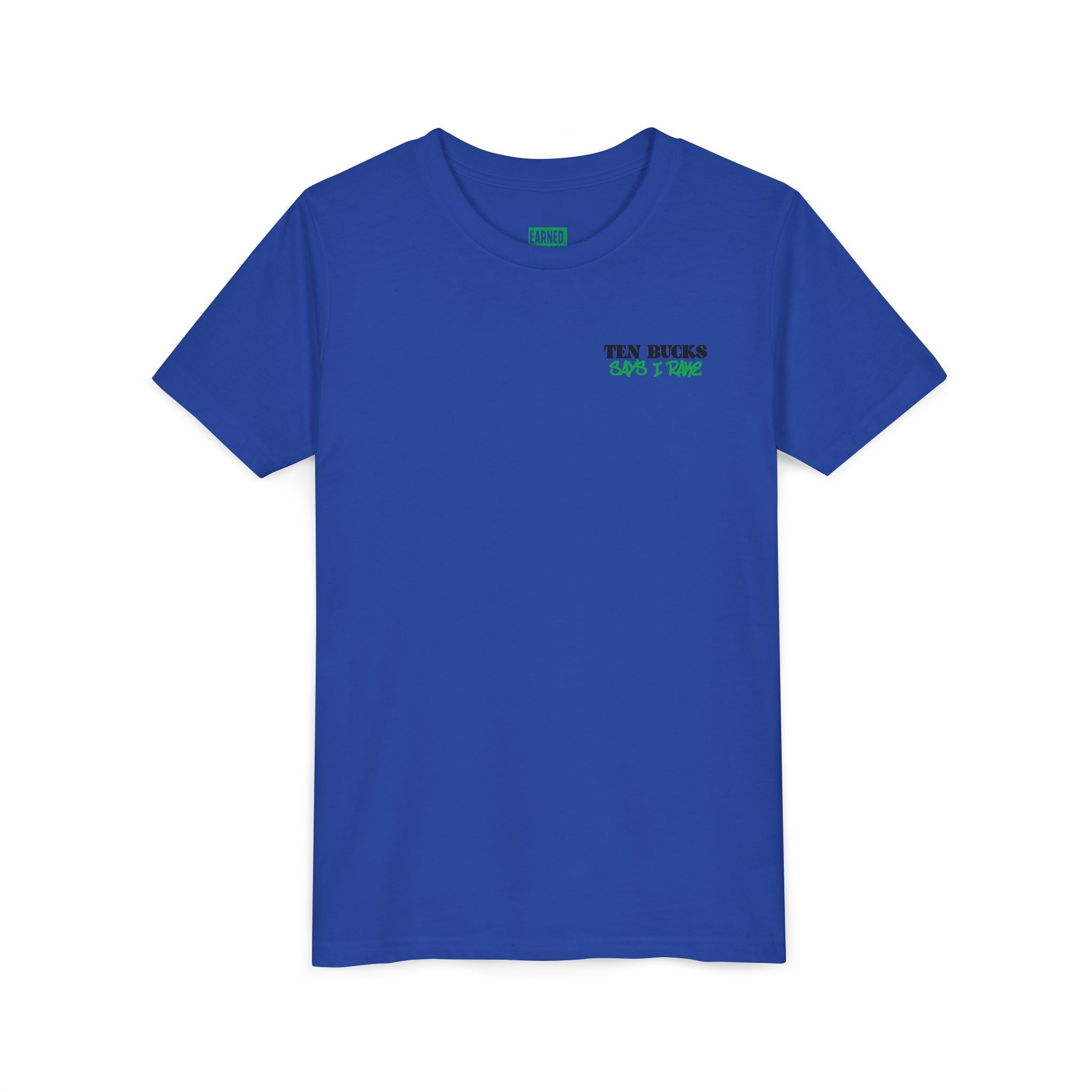 TEN BUCKS SAYS I RAKE Youth Tee (Green Logo)