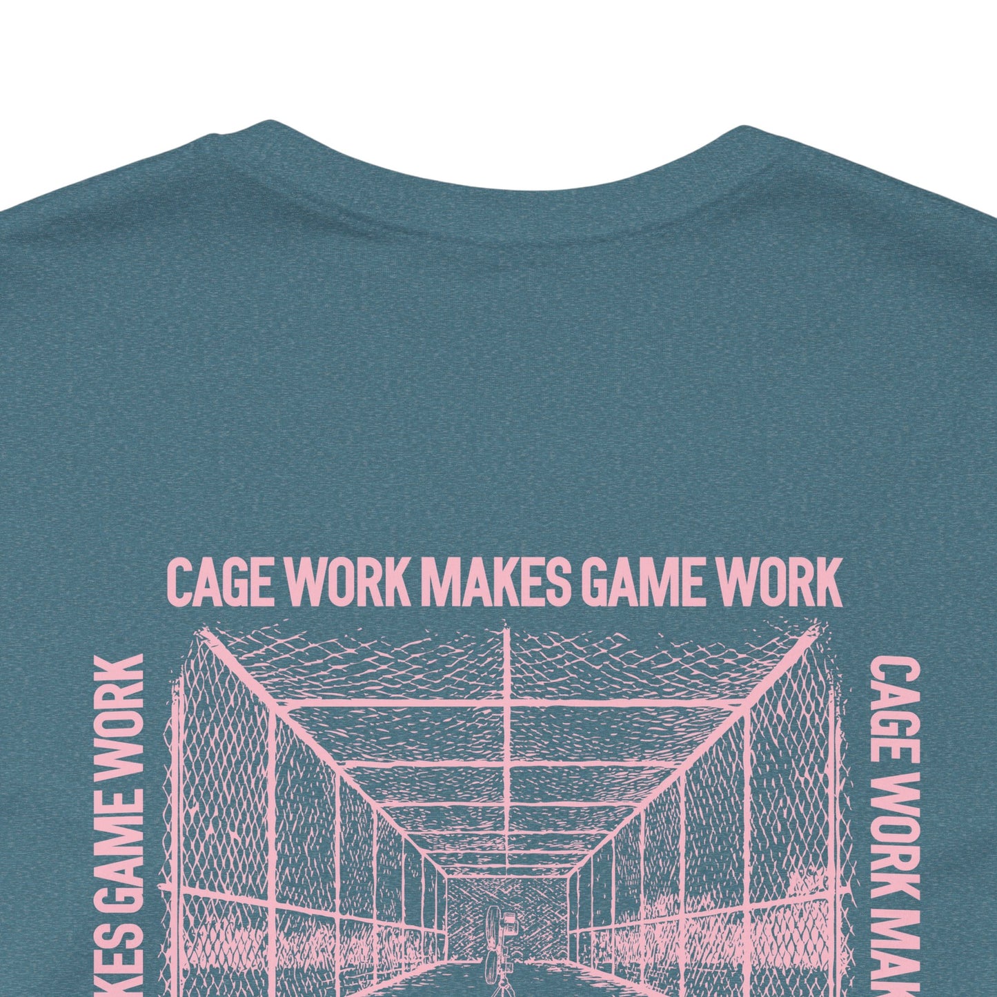 CAGE WORK MAKES GAME WORK (Pink Font)