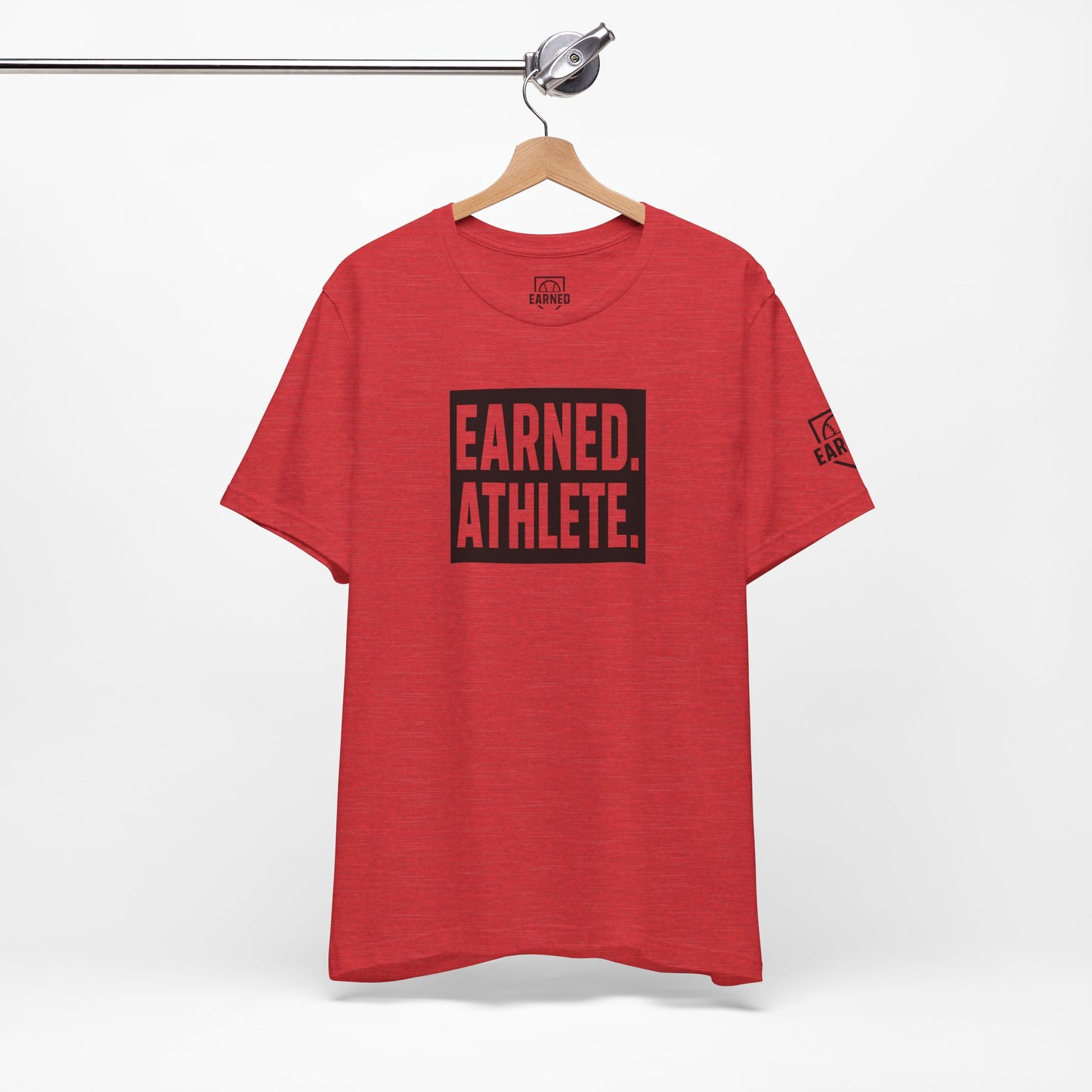 EARNED. ATHLETE. Logo Tee (Black Font)