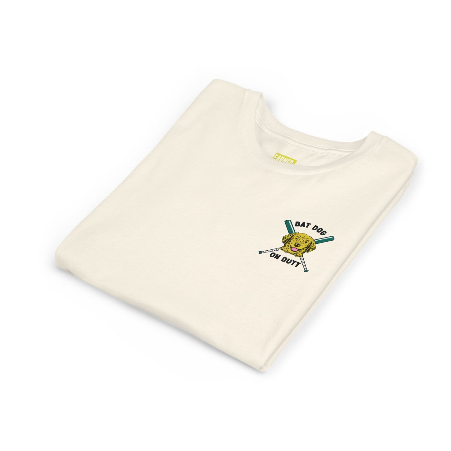 FETCH HARD. HUSTLE HARDER. Youth Tee (Green Bat) - BARK PARK Collection
