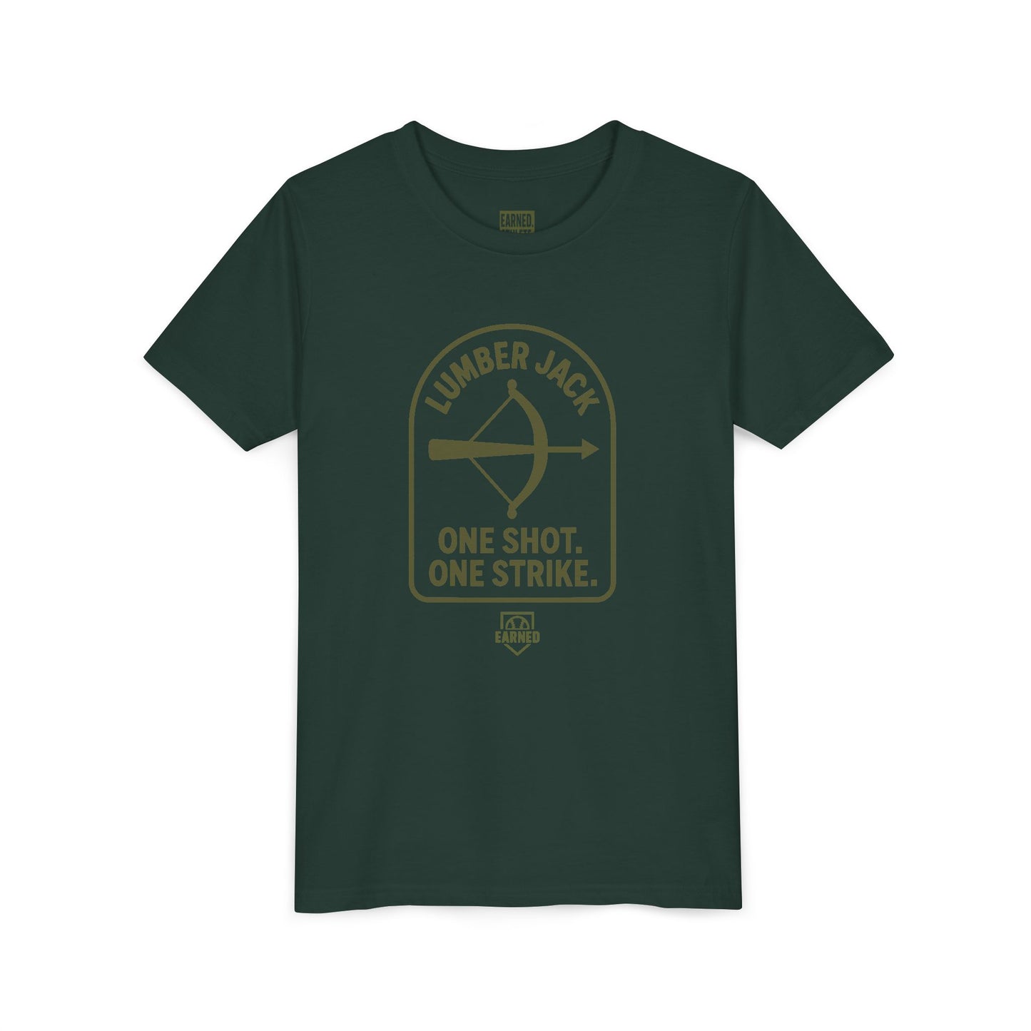 ONE SHOT. ONE STRIKE. Youth Tee – LUMBER JACK Collection