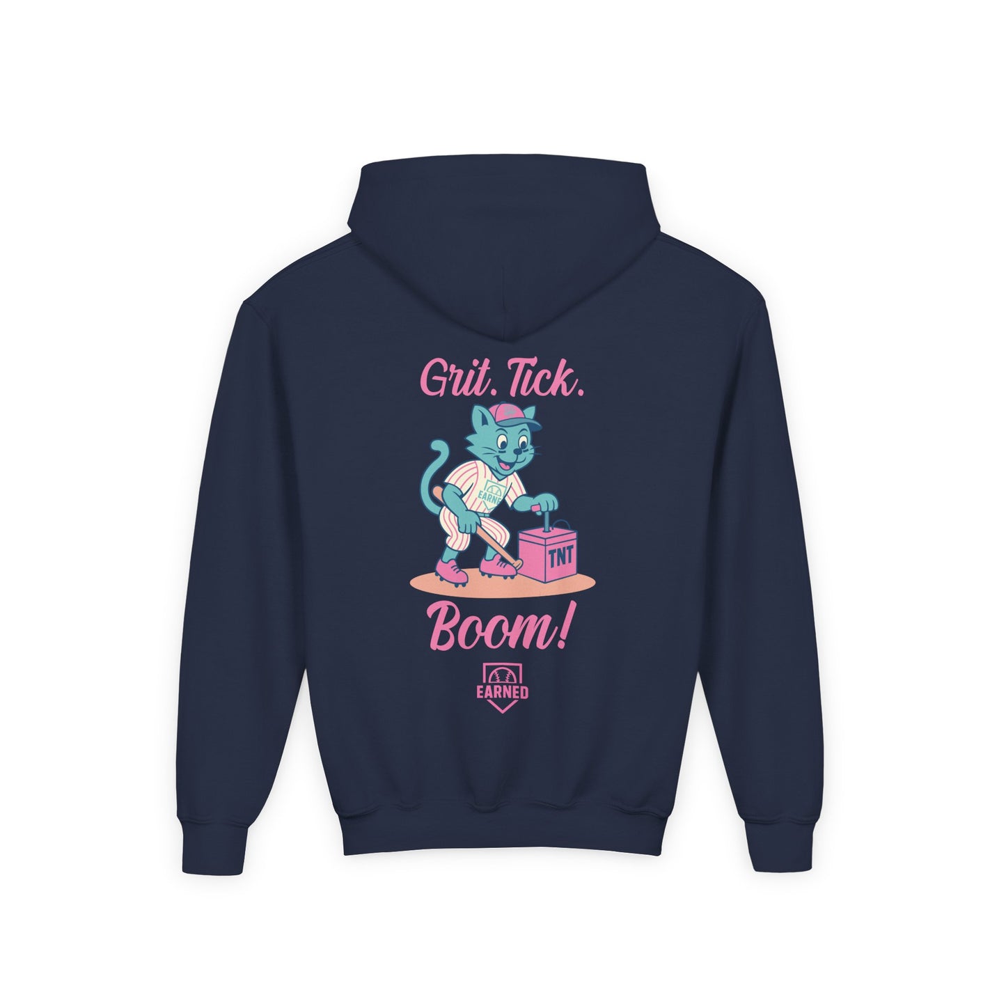 GRIT. TICK. BOOM. Youth Hoodie - TOMFOOLERY Collection