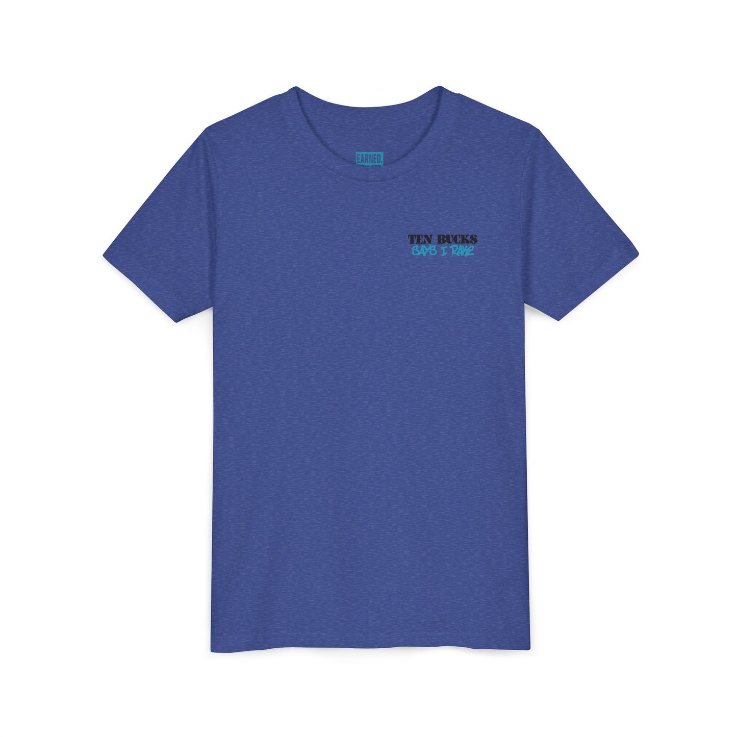 TEN BUCKS SAYS I RAKE Youth Tee (Blue Logo)