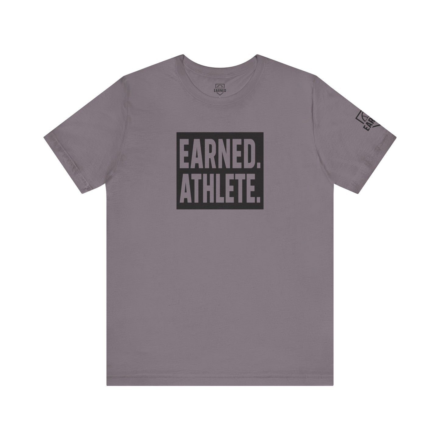EARNED. ATHLETE. Logo Tee (Black Font)
