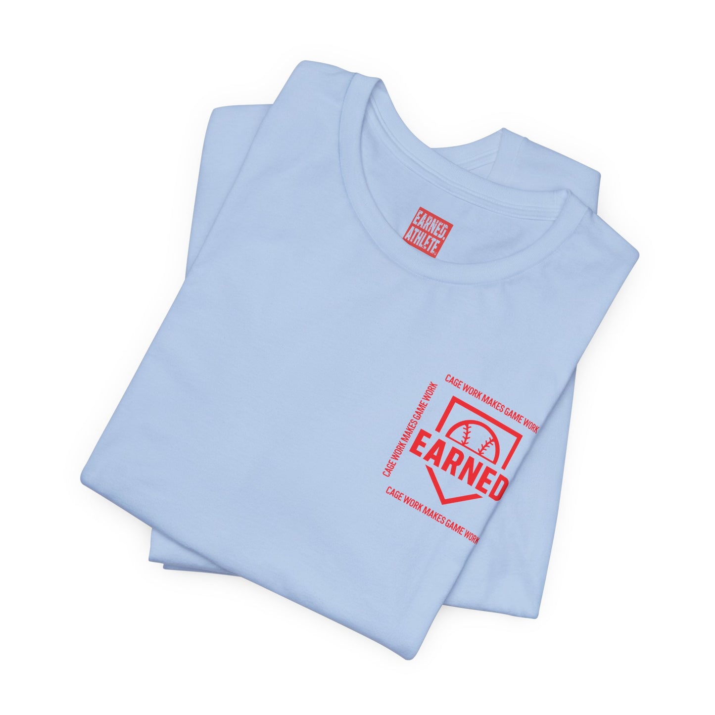 CAGE WORK MAKES GAME WORK Tee (Red Font)
