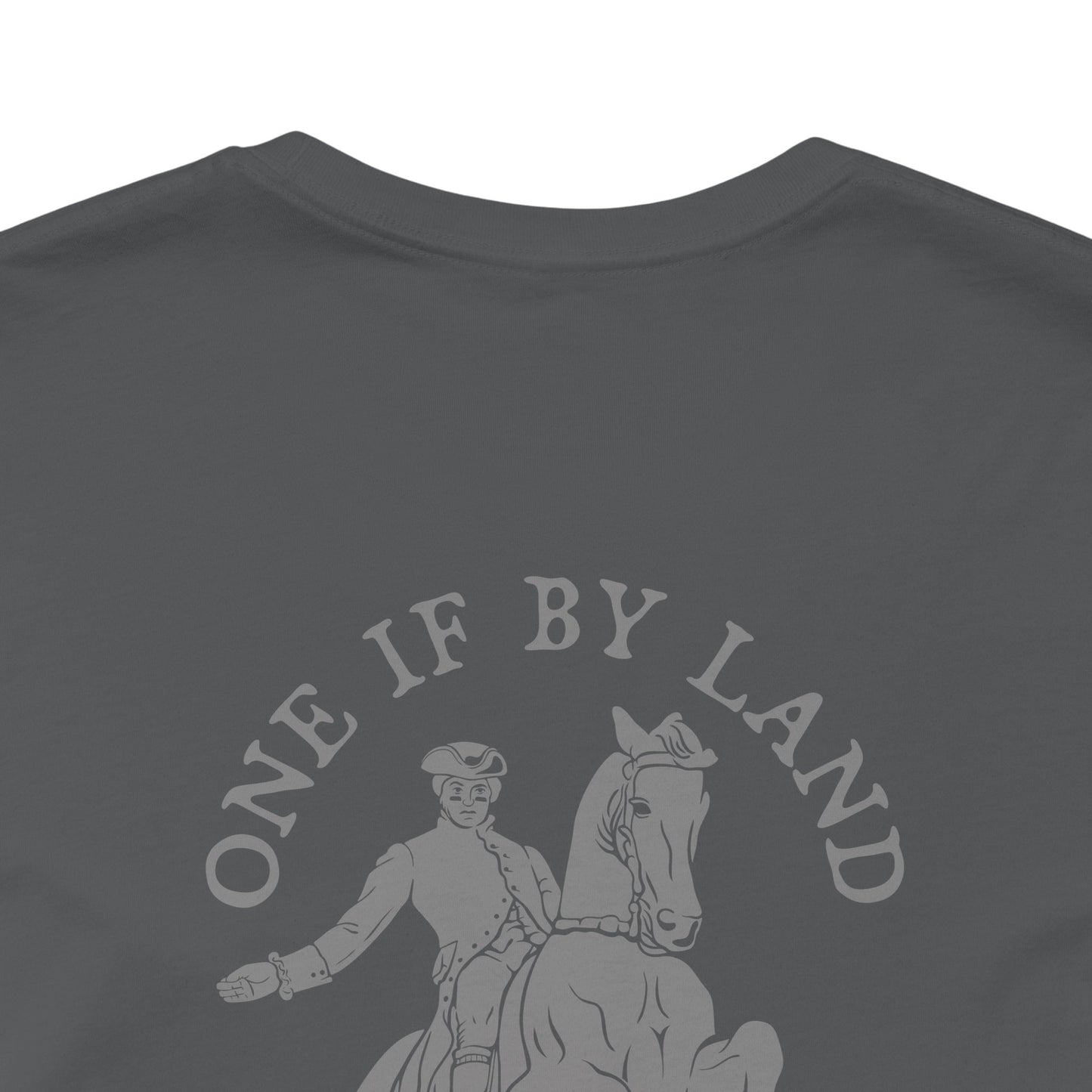 ONE IF BY LAND, TWO IF IT'S A DOUBLE Tee (Paul Revere White)