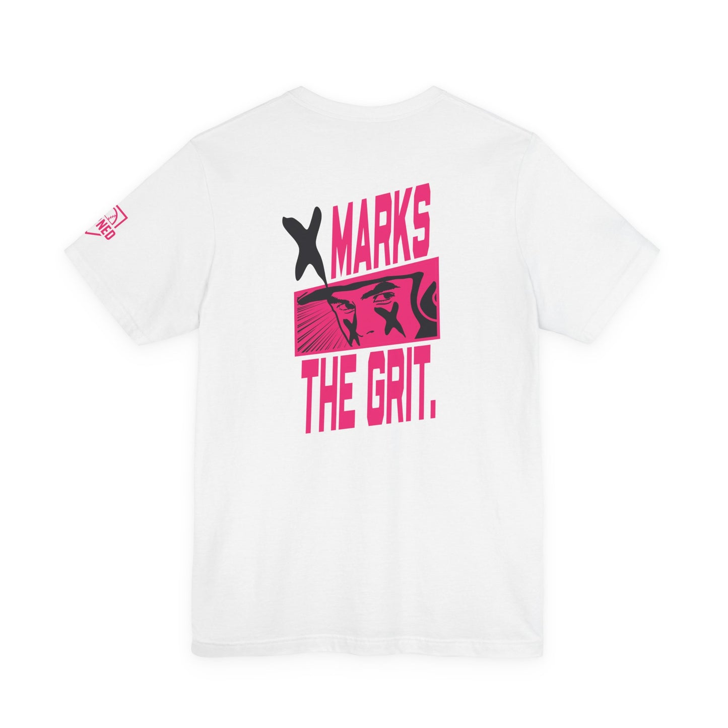 X MARKS THE GRIT Tee (Black X, Pink font)